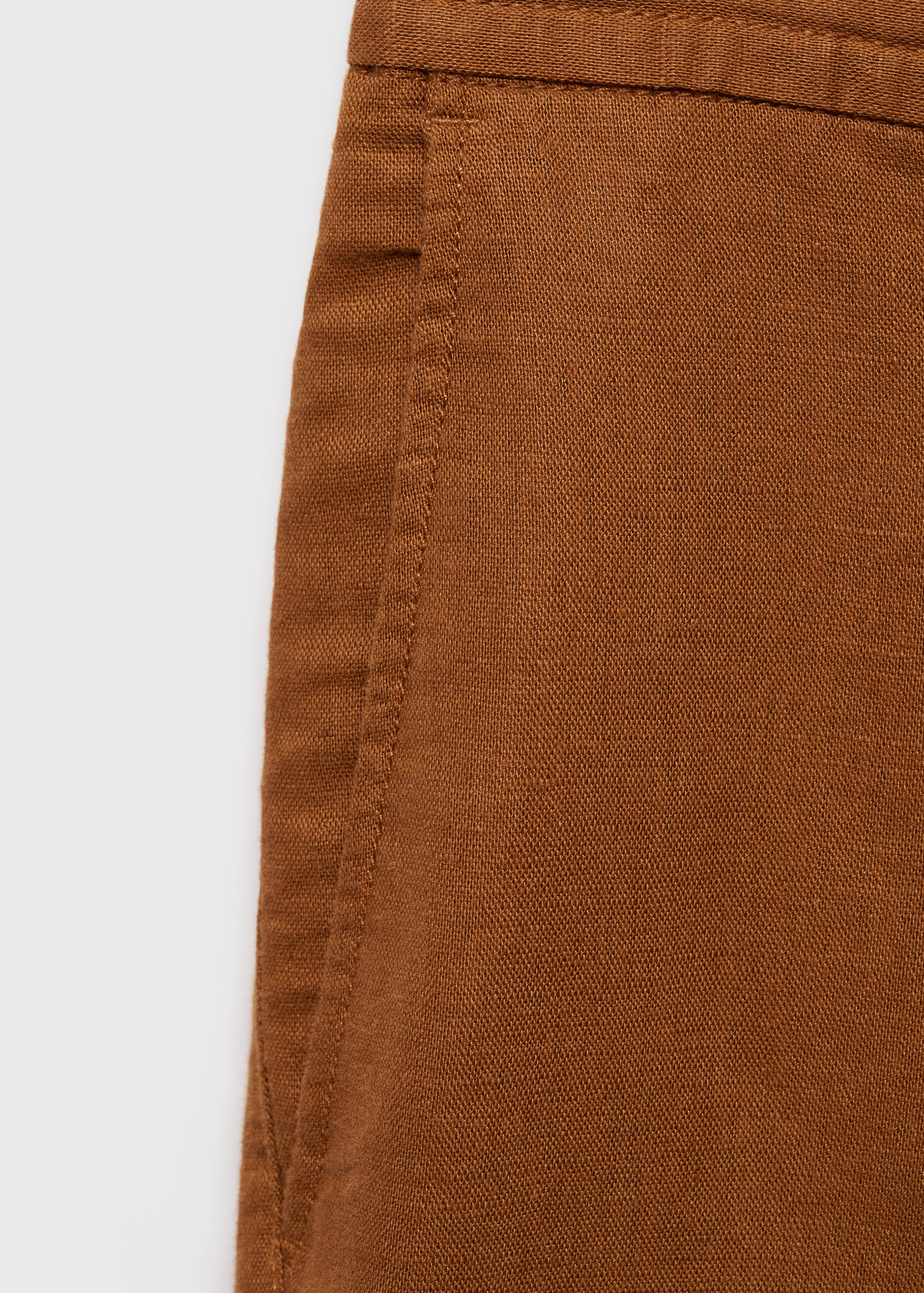 100% linen bermuda shorts with drawstring - Details of the article 0