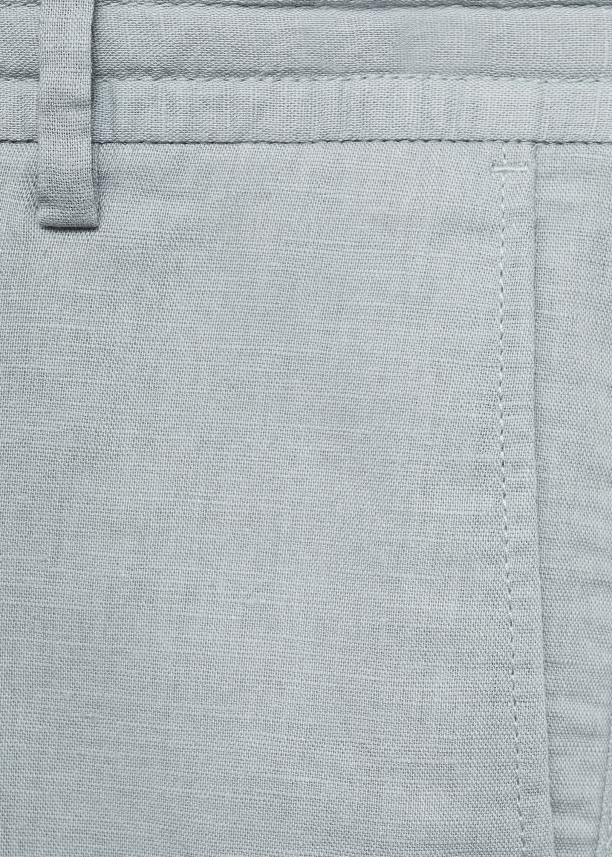100% linen bermuda shorts with drawstring - Details of the article 0