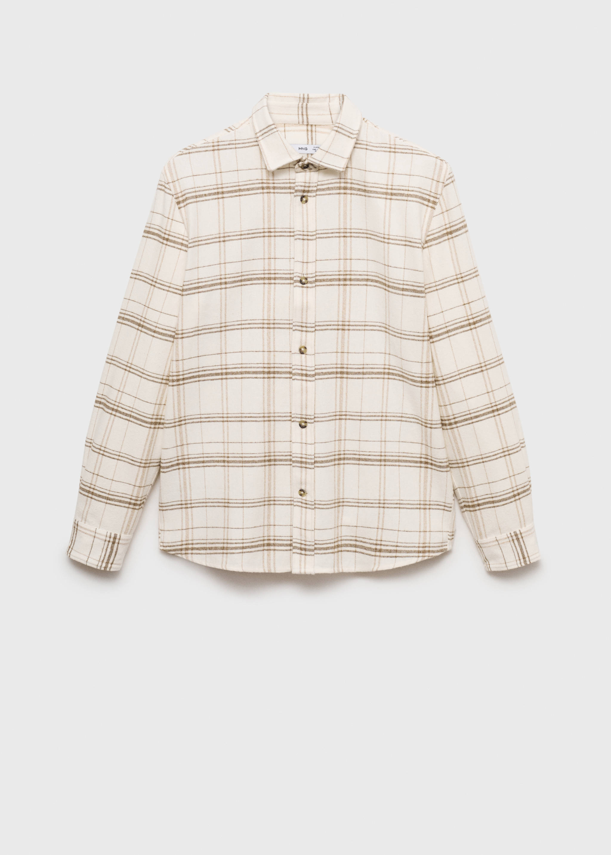 100% cotton flannel check overshirt - Article without model