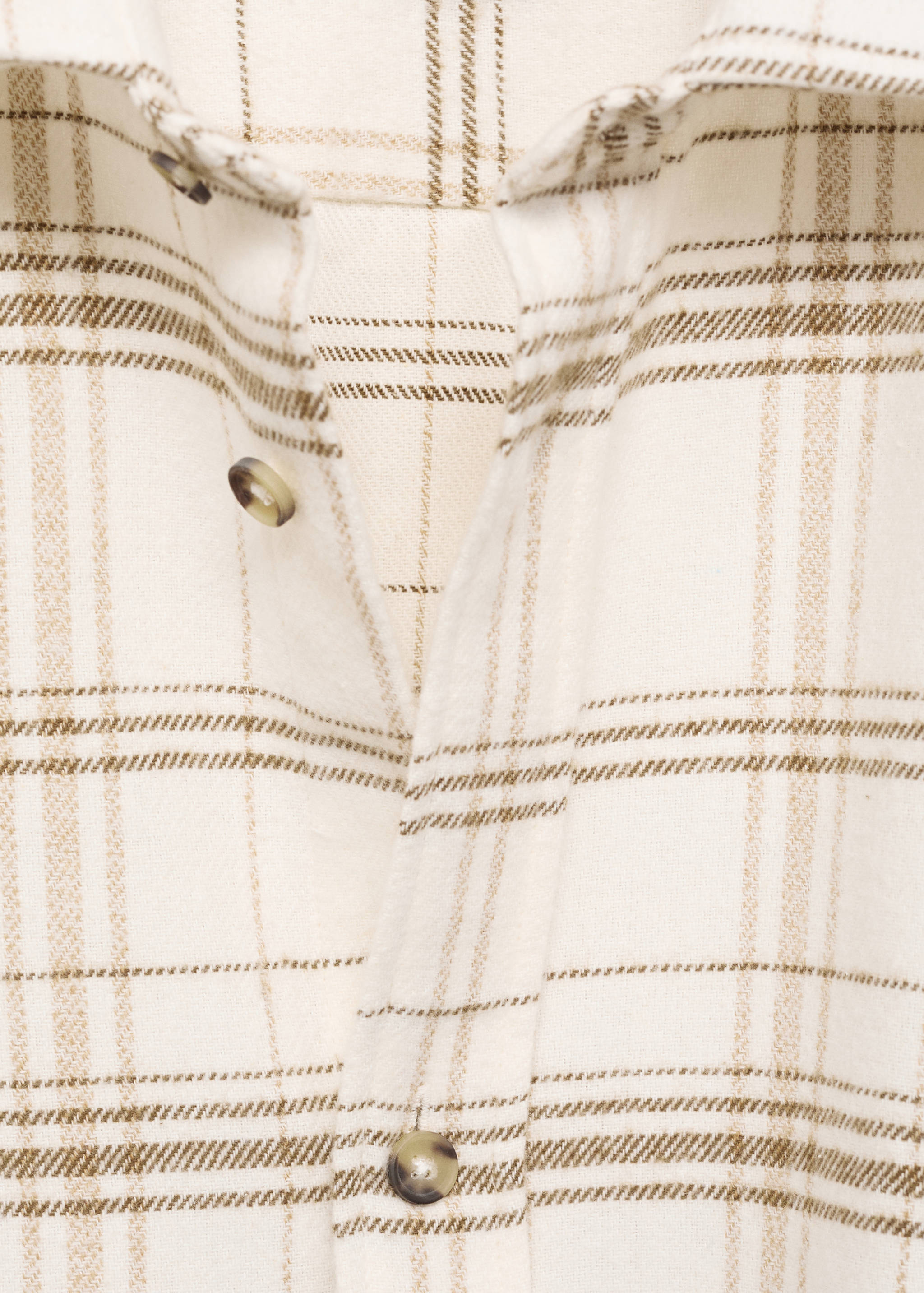 100% cotton flannel check overshirt - Details of the article 8