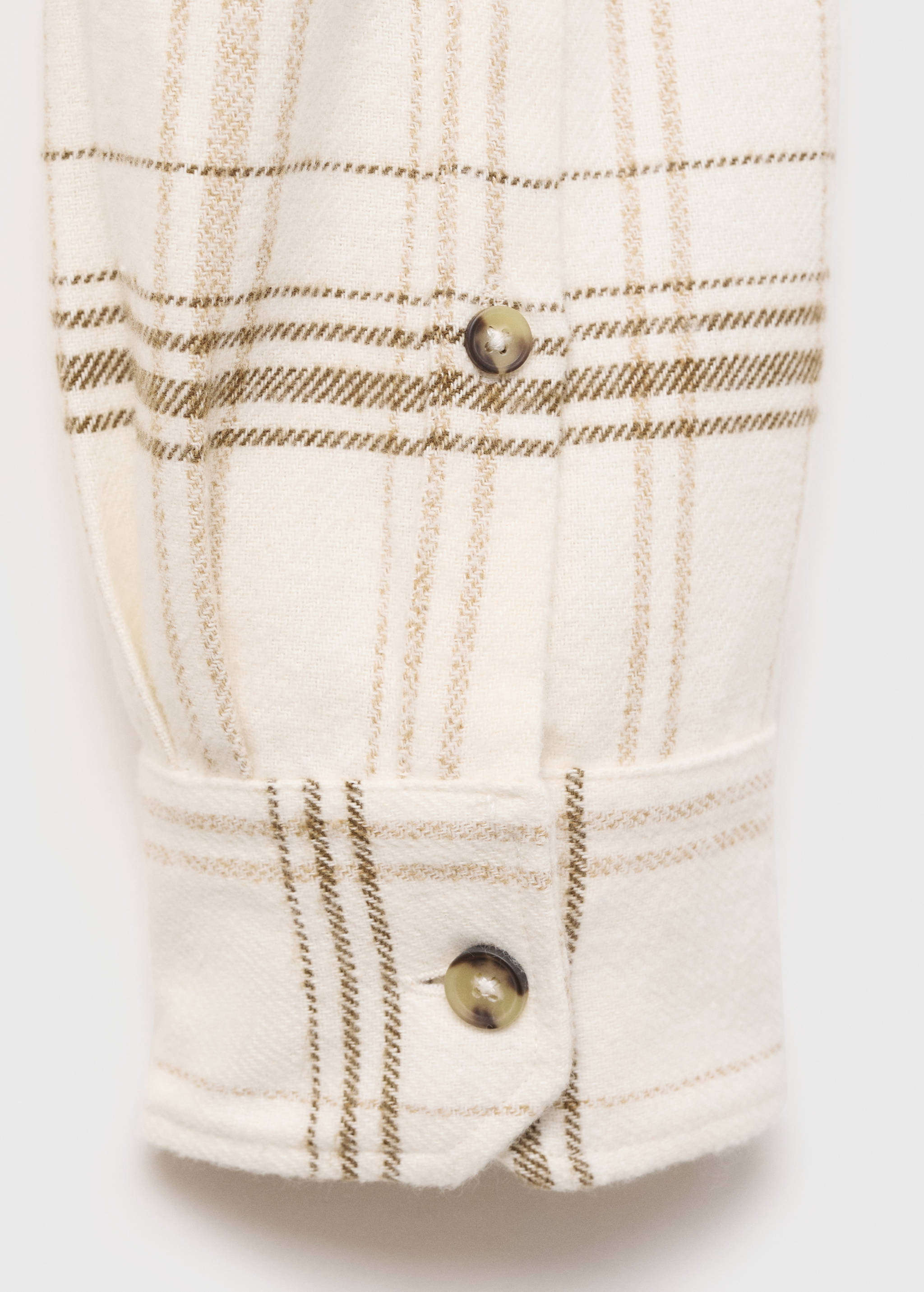 100% cotton flannel check overshirt - Details of the article 0