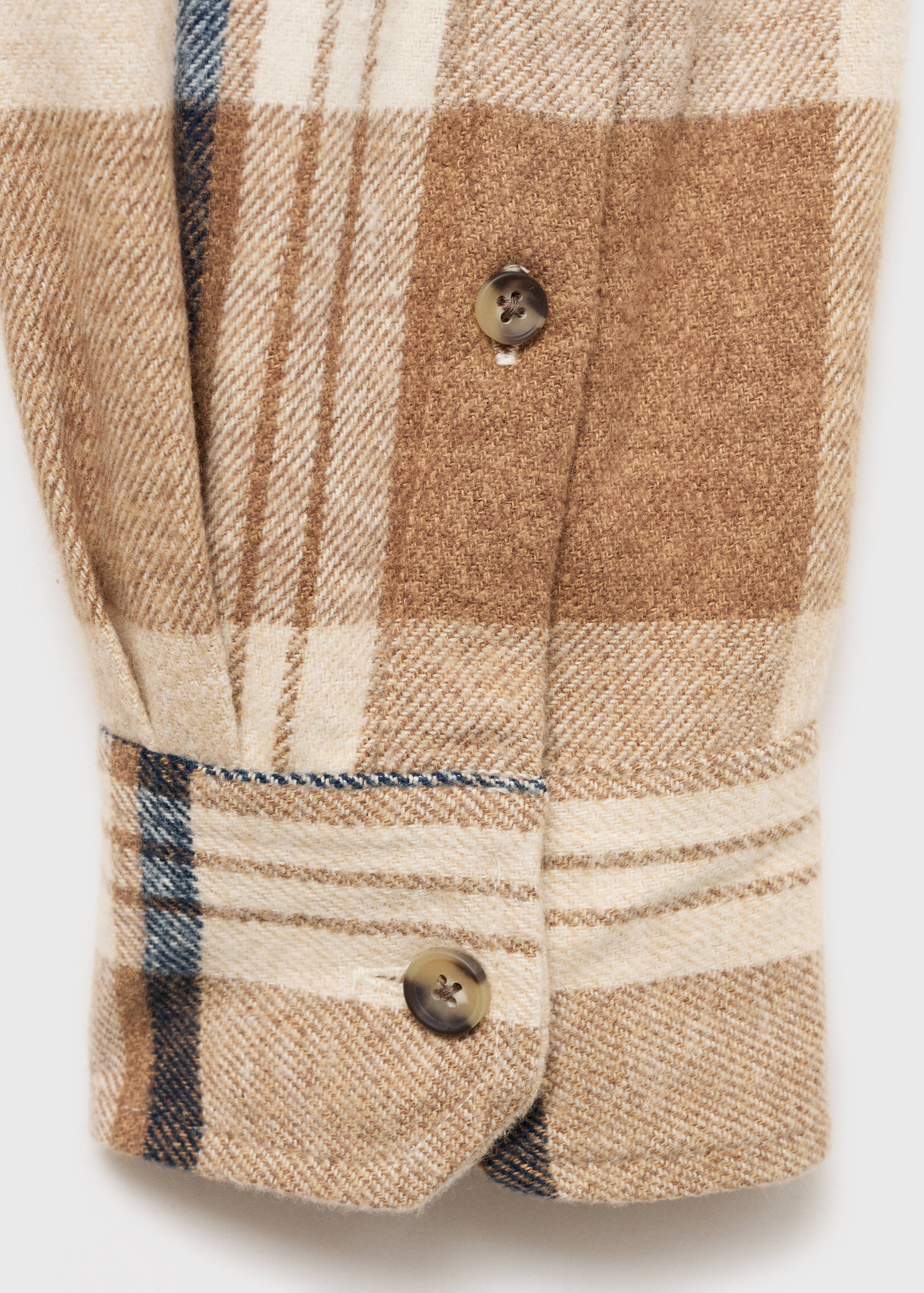 100% cotton flannel check overshirt - Details of the article 0