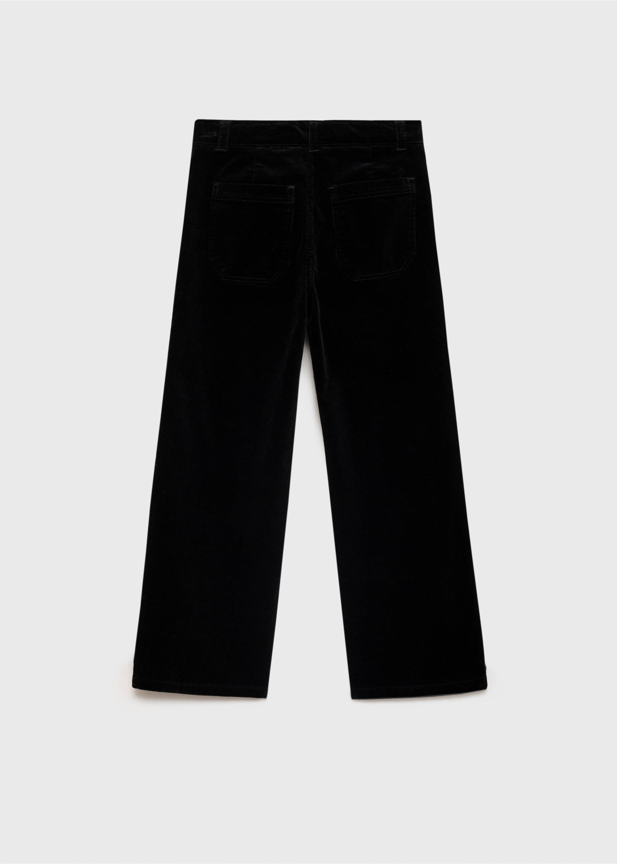 Pockets corduroy trousers - Reverse of the article, Black. Ref: 77087918-00.