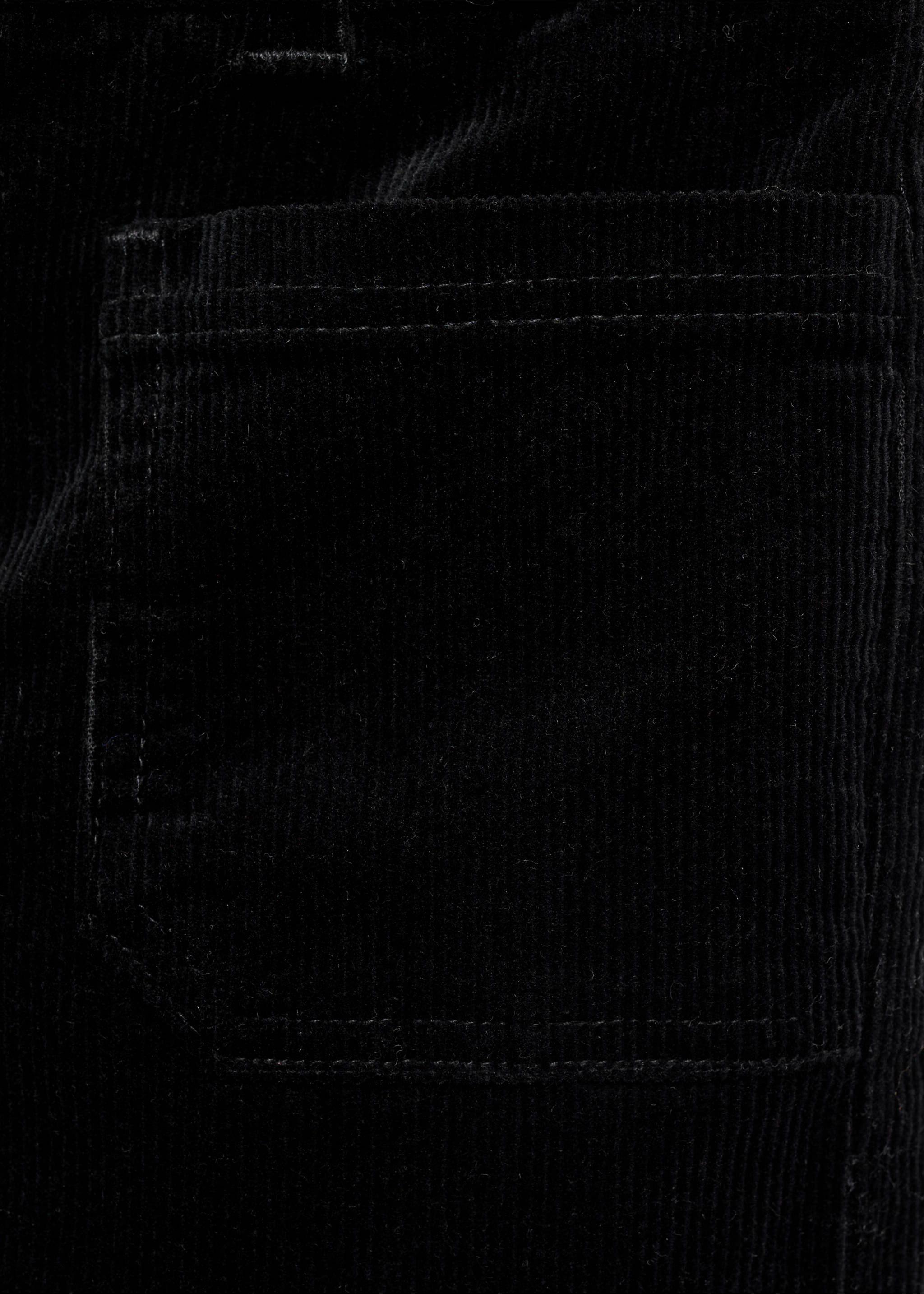 Pockets corduroy trousers - Details of the article 0, Black. Ref: 77087918-00.