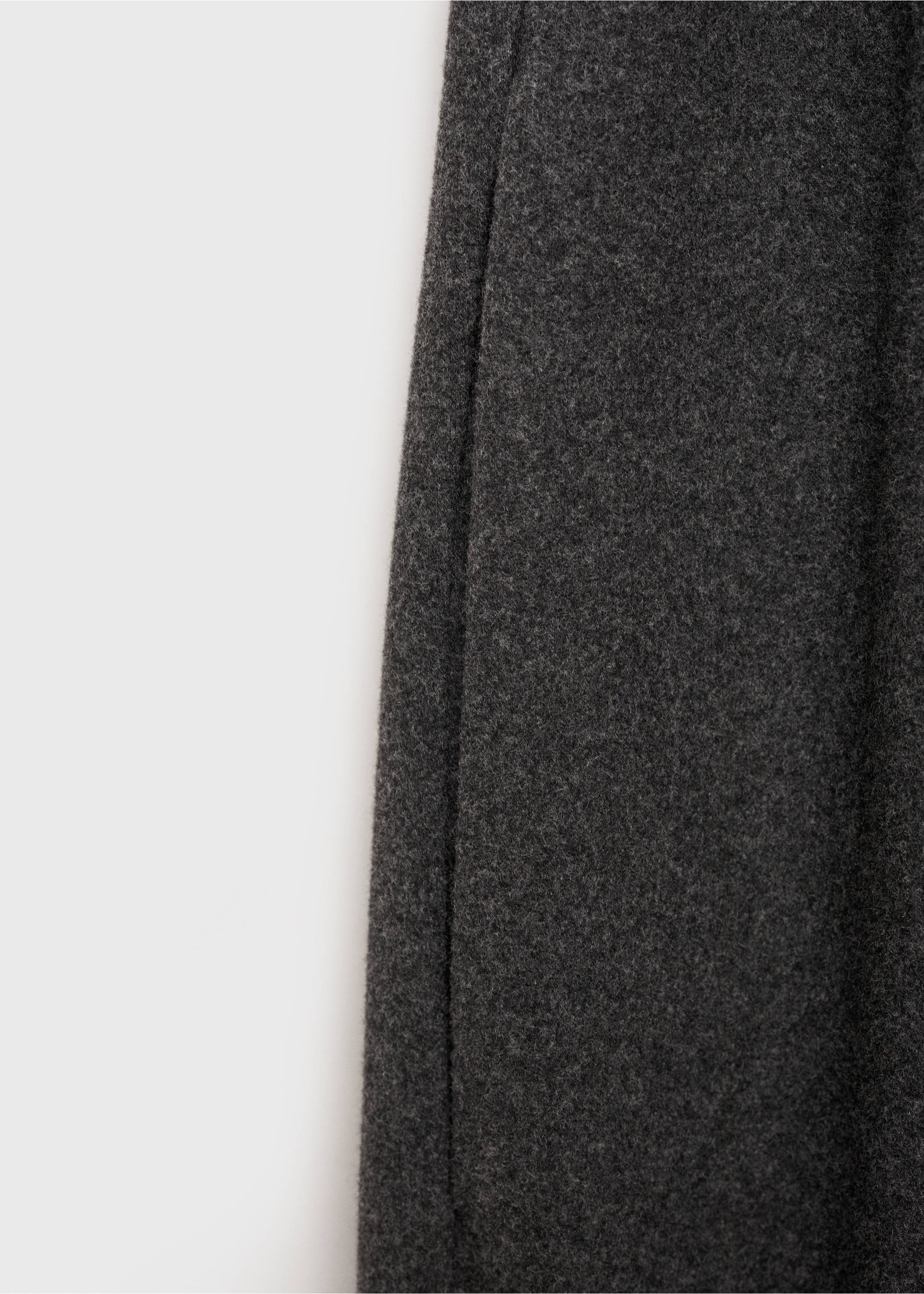 Flannel joggers with drawstring - Details of the article 0, Charcoal. Ref: 77087920-00.