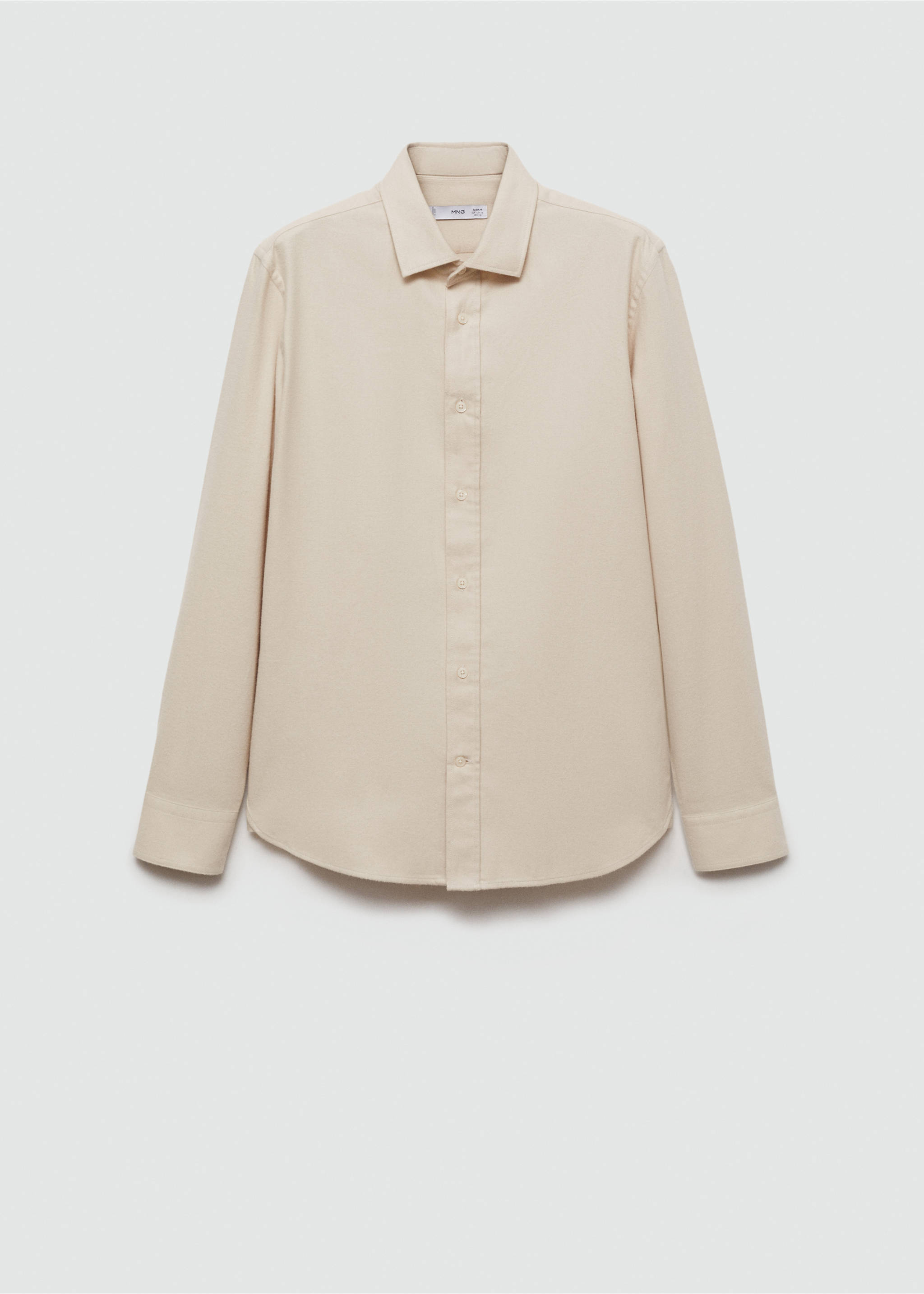 Chemise 100 % coton flanelle regular-fit - Article sans modèle, Gris clair/pastel. Ref: 77087923-00.