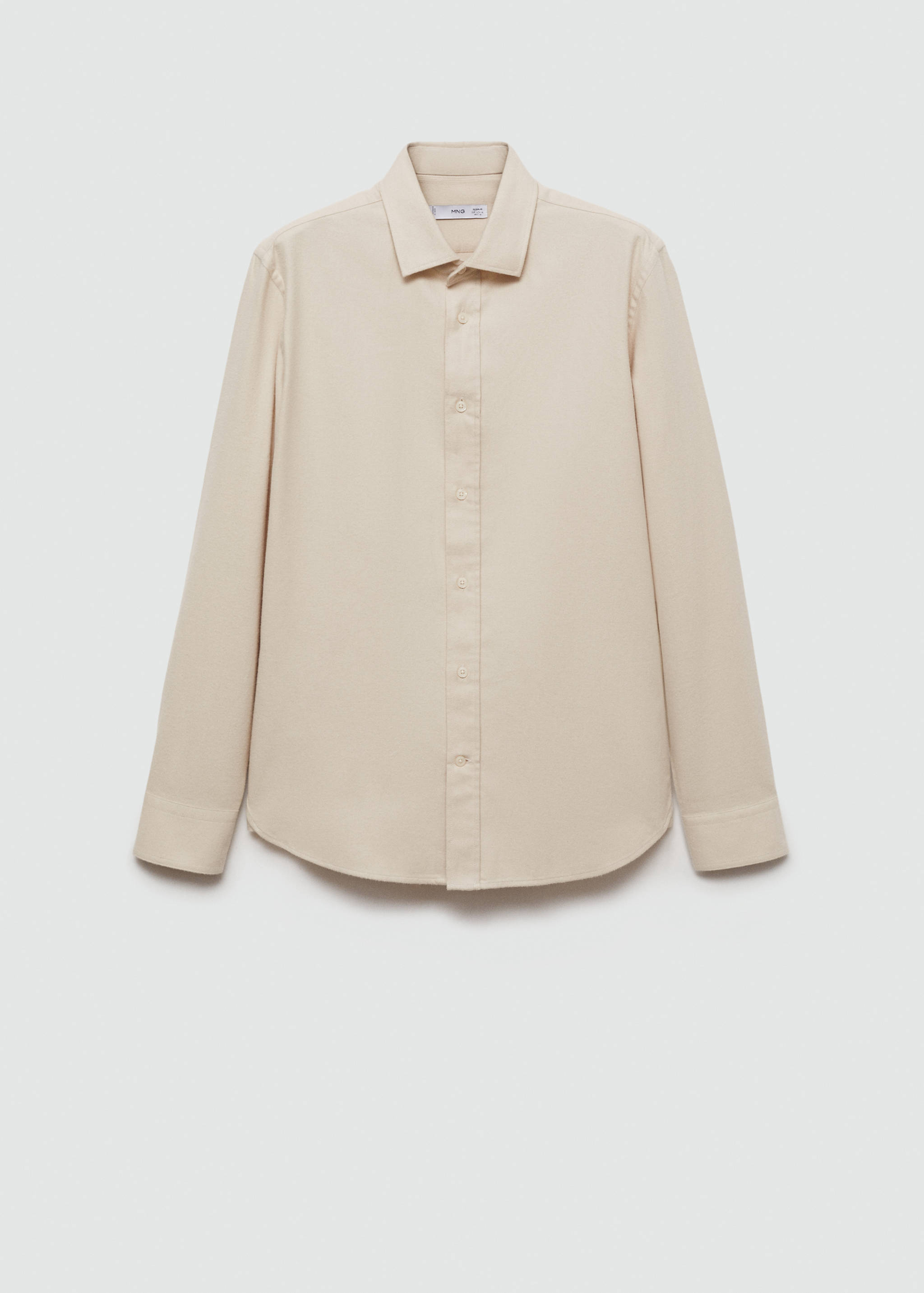 100% cotton flannel regular-fit shirt - Article without model