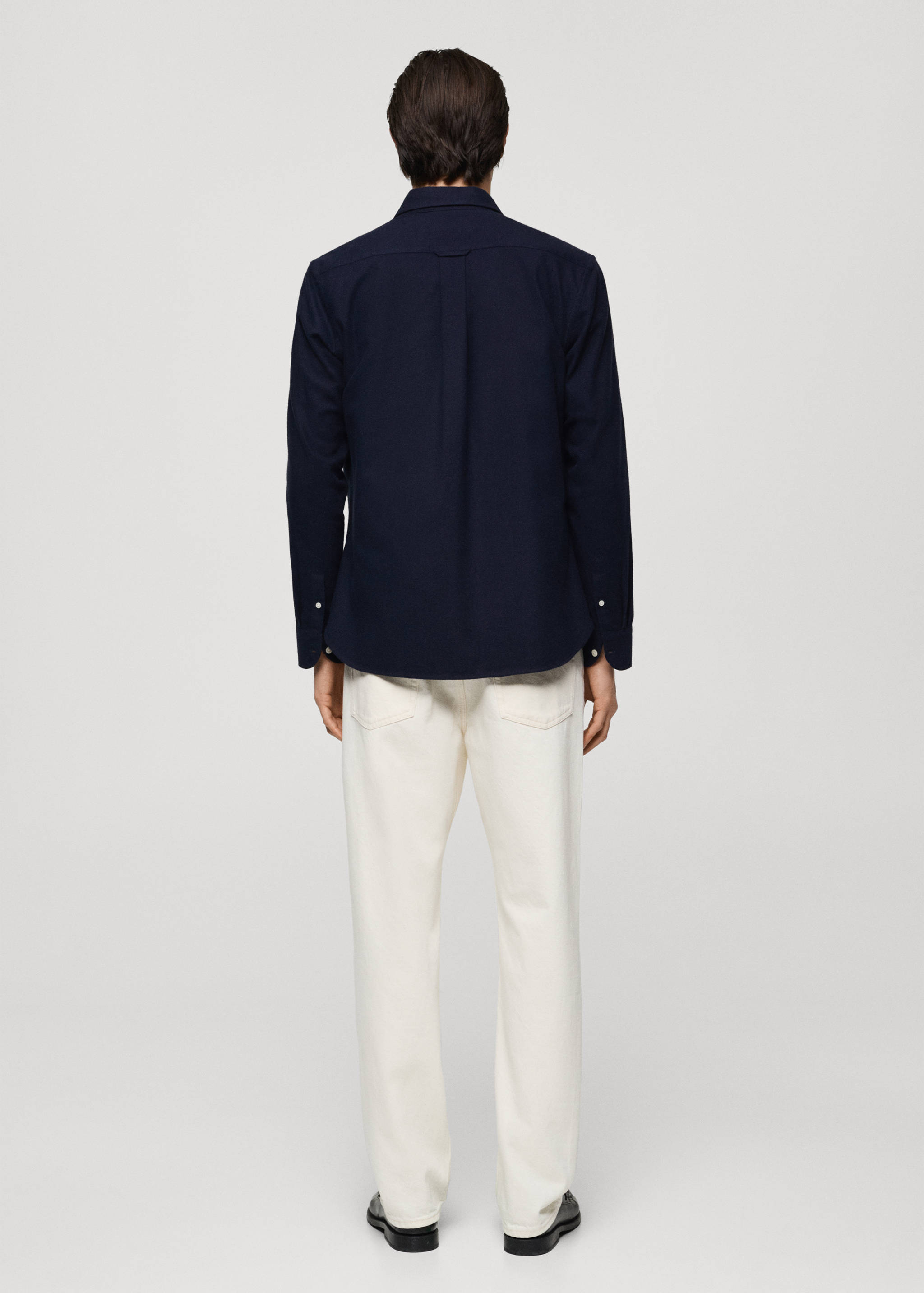 100% cotton flannel regular-fit shirt - Reverse of the article