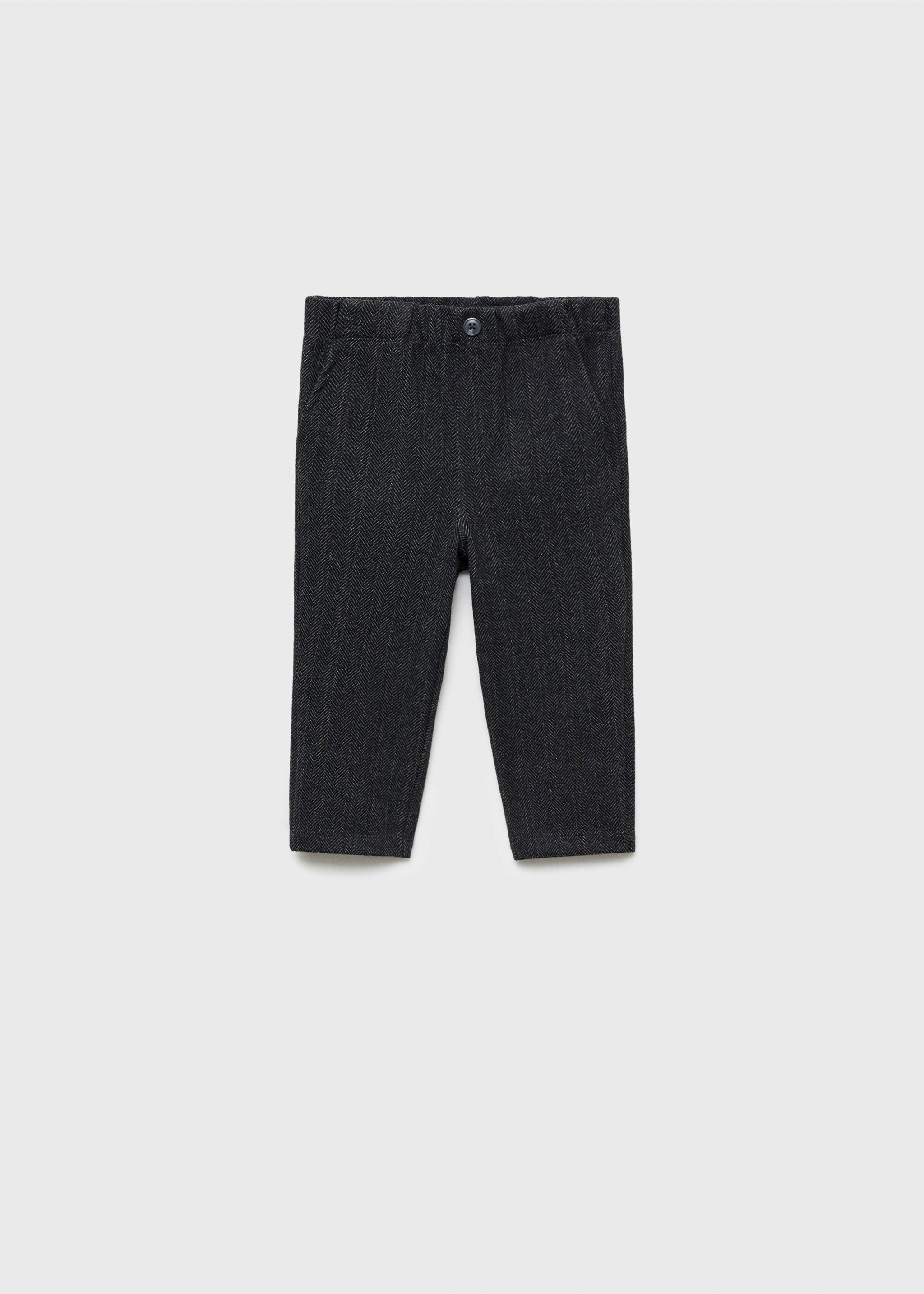 Calças retas riscas - Artigo sem modelo, Preto. Ref: 77087924-00.