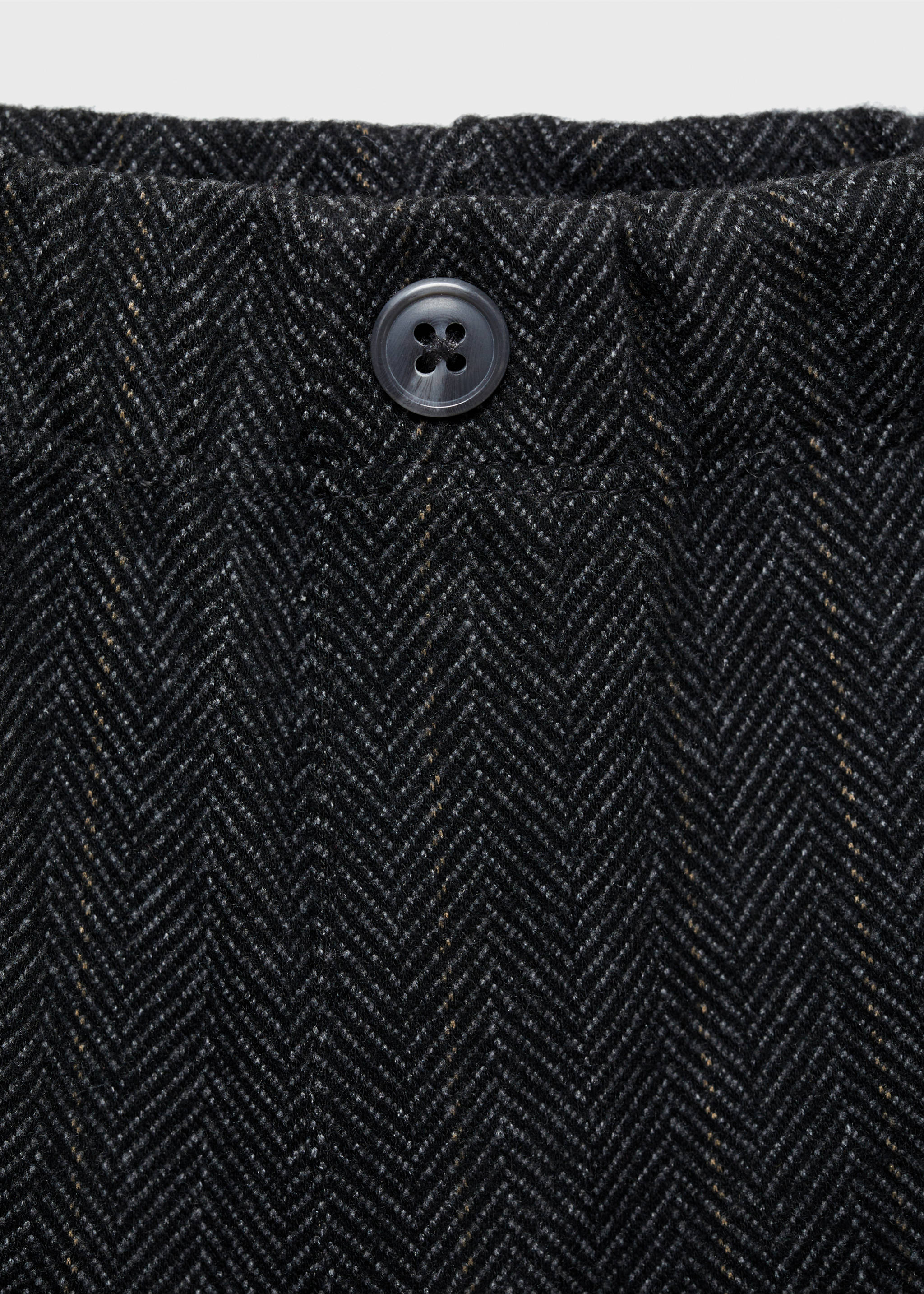 Calças retas riscas - Pormenor do artigo 8, Preto. Ref: 77087924-00.