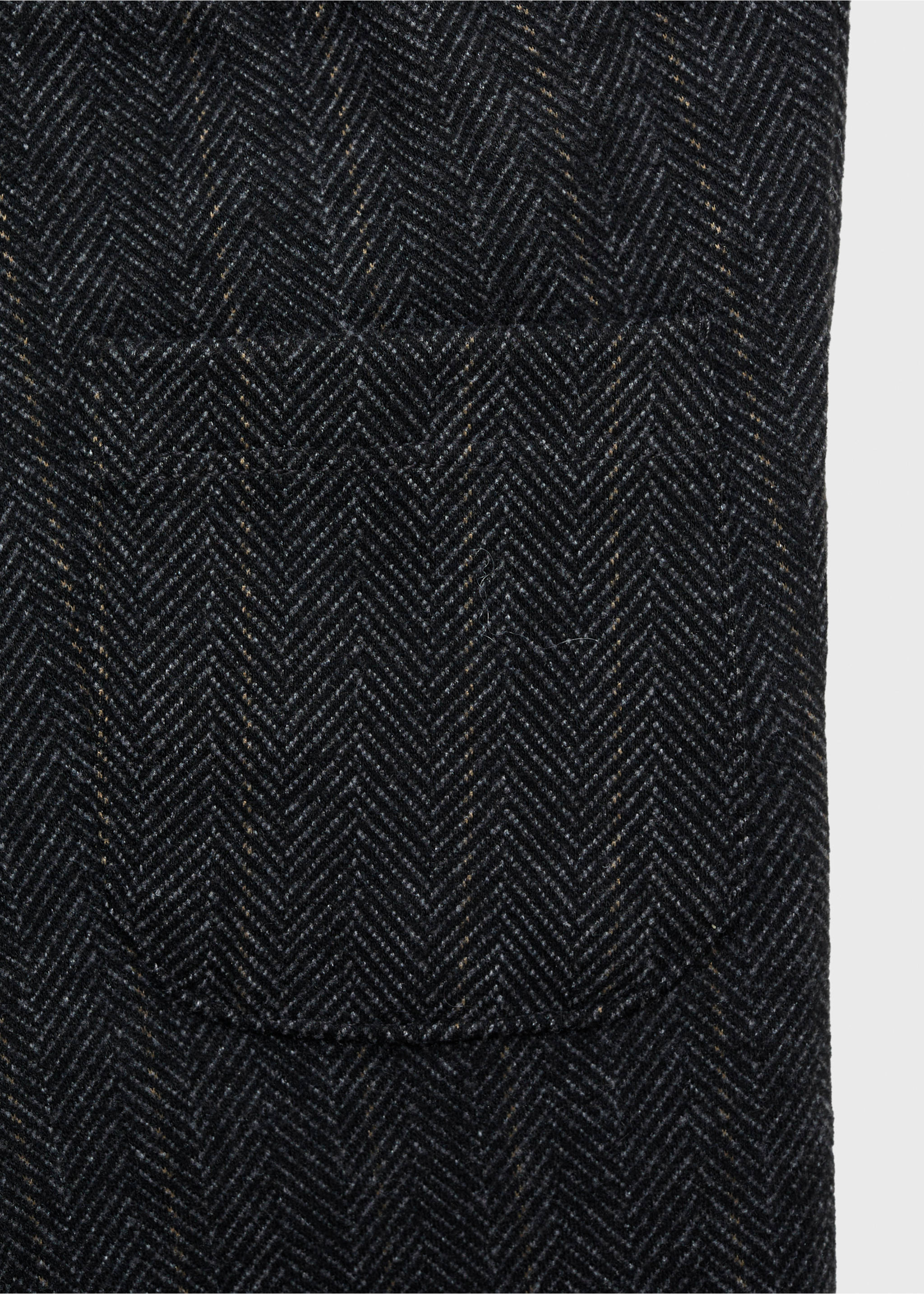 Calças retas riscas - Pormenor do artigo 0, Preto. Ref: 77087924-00.