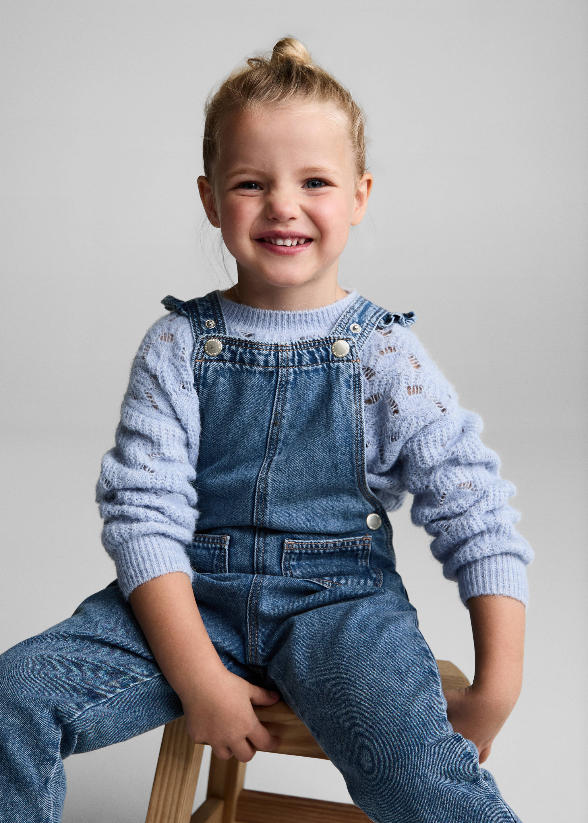 Lined denim dungarees - Details of the article 1