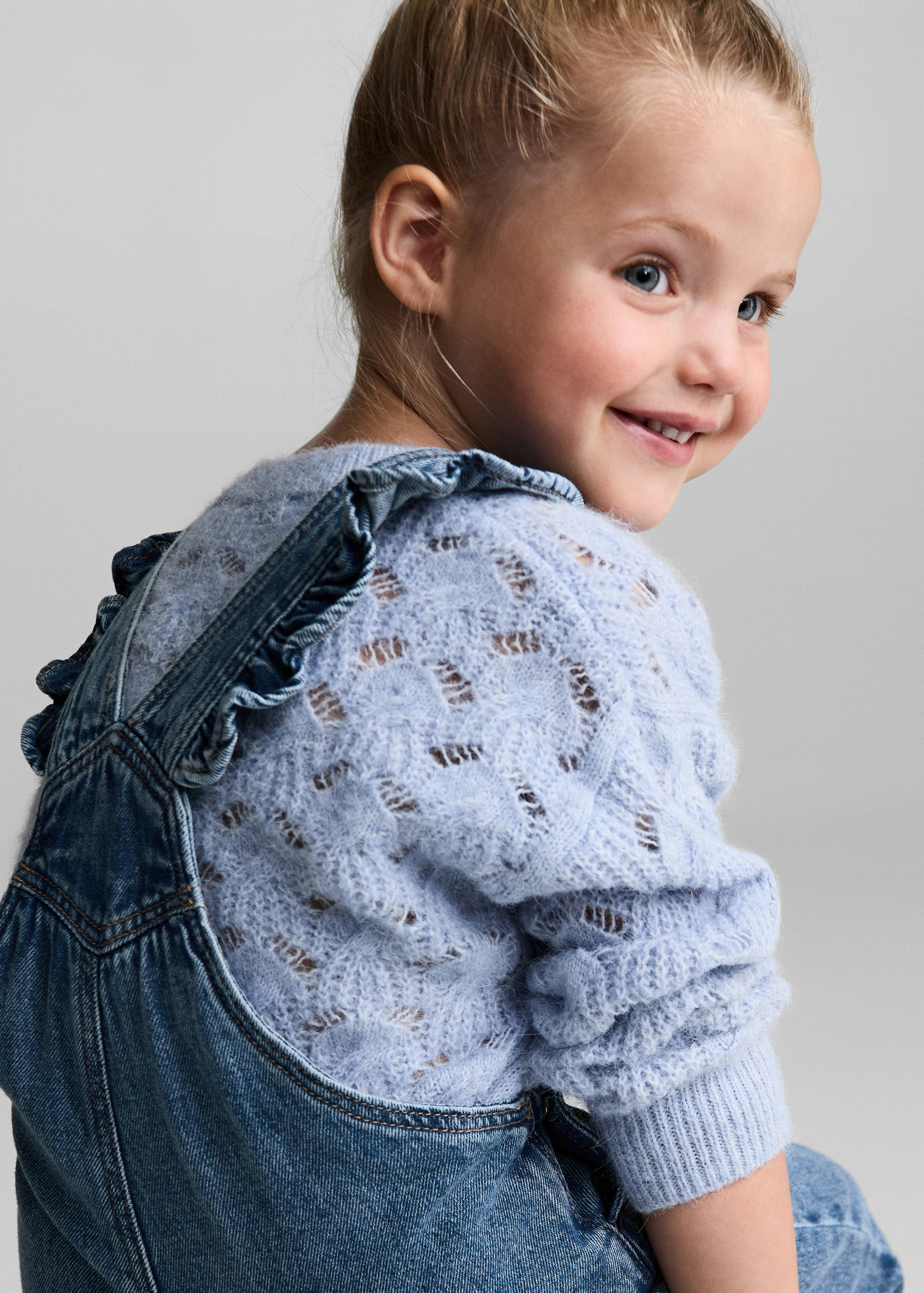 Lined denim dungarees - Details of the article 4