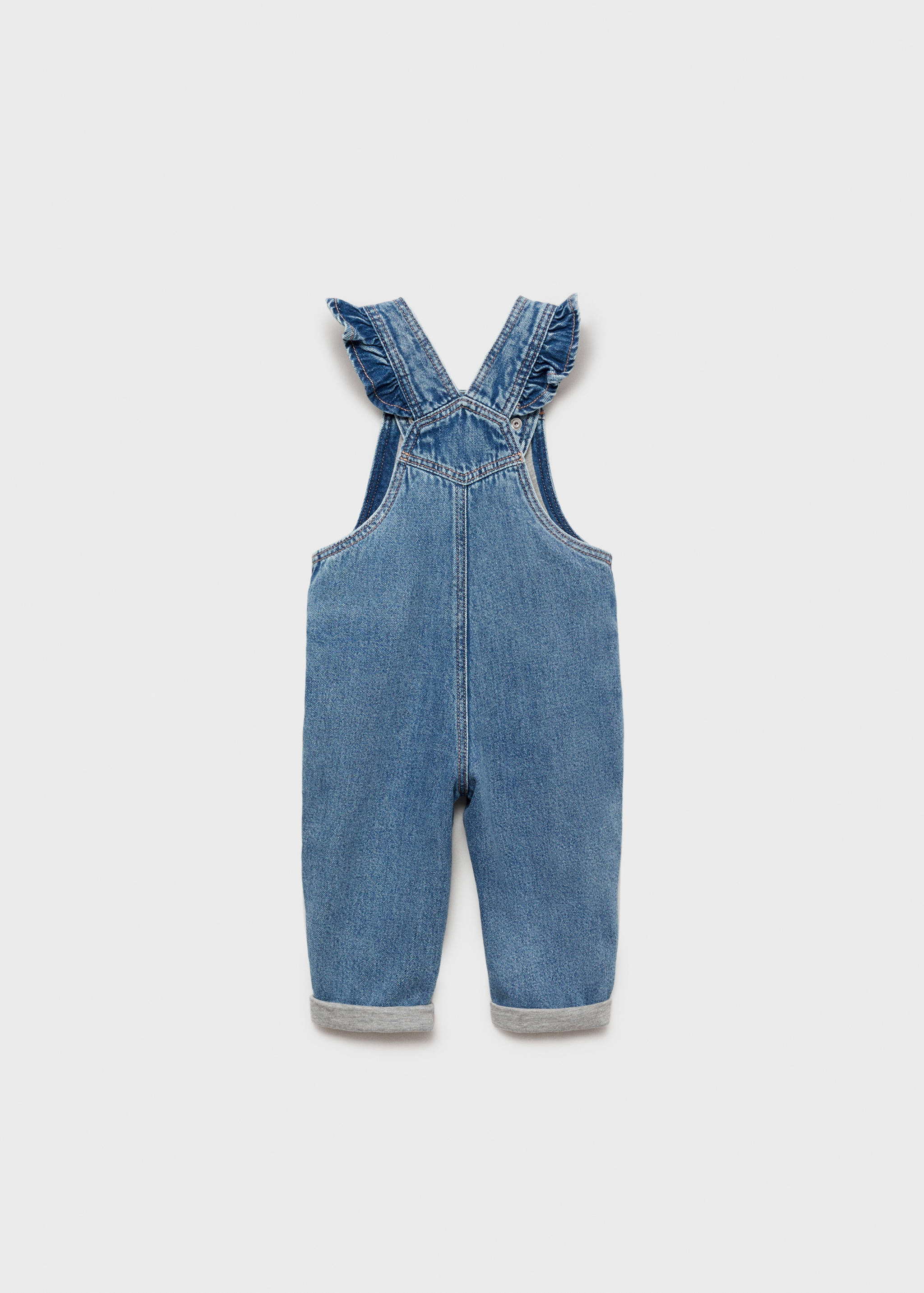 Lined denim dungarees - Reverse of the article