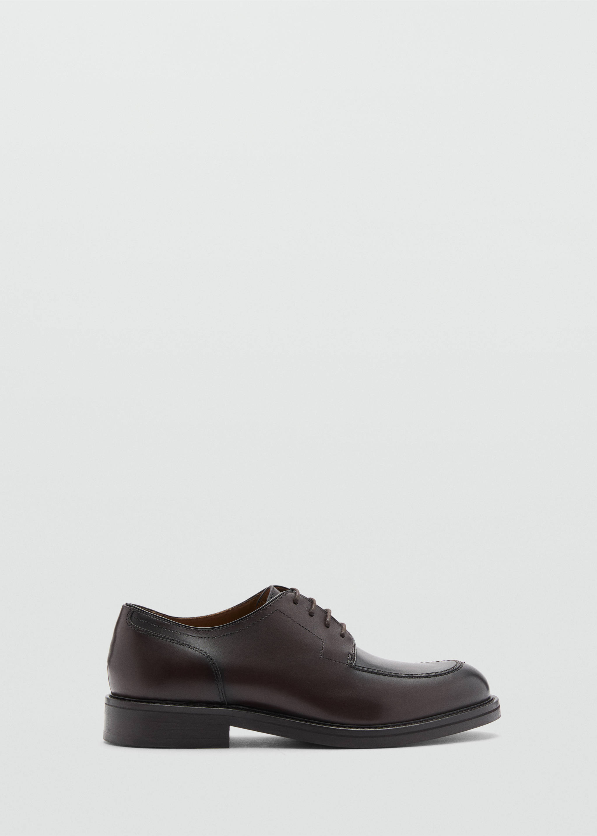 Leather blucher shoes with laces - Article without model, Brown. Ref: 77087932-00.