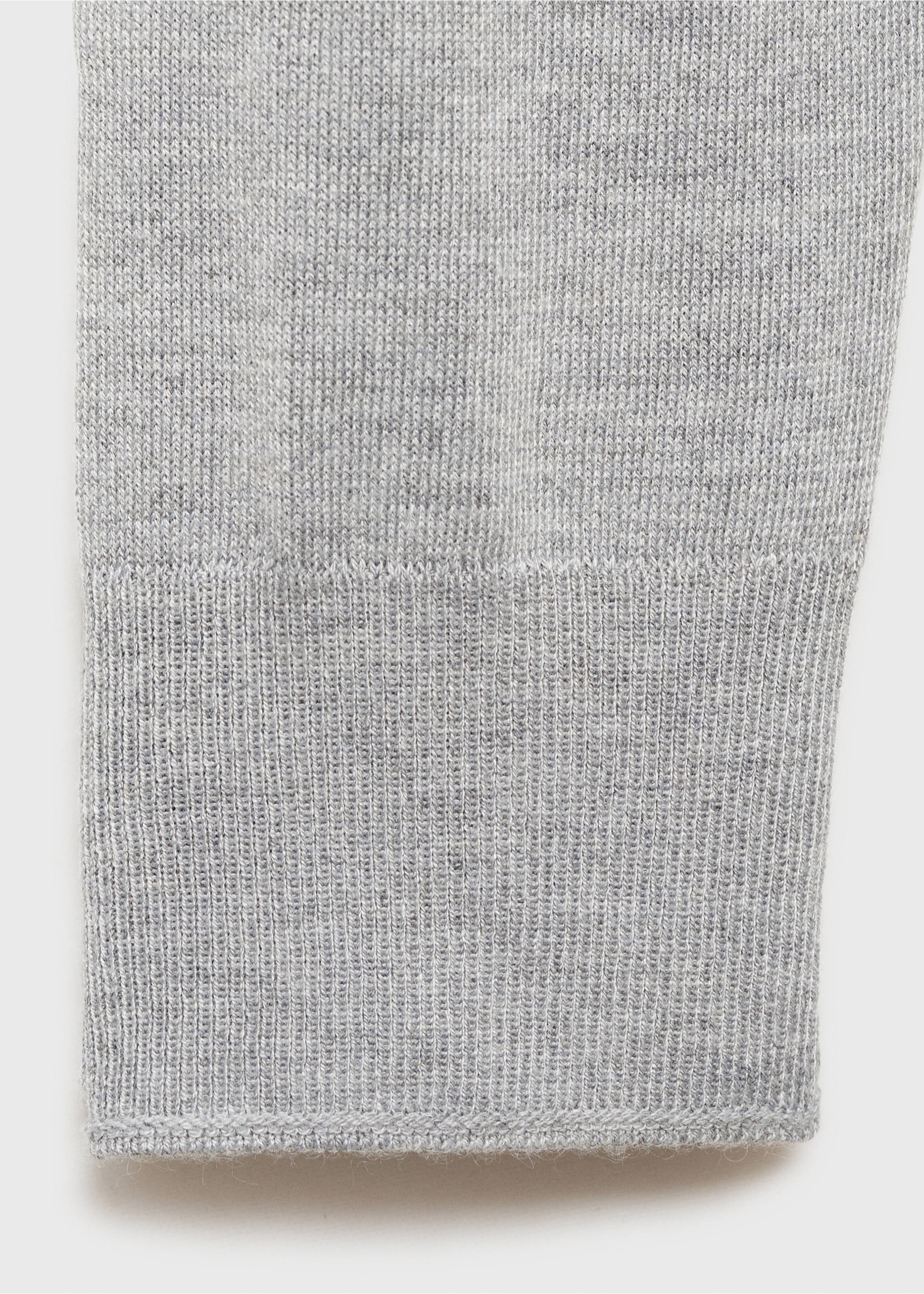 Fine-knit turtleneck sweater - Details of the article 0, Light Heather Grey. Ref: 77088264-00.