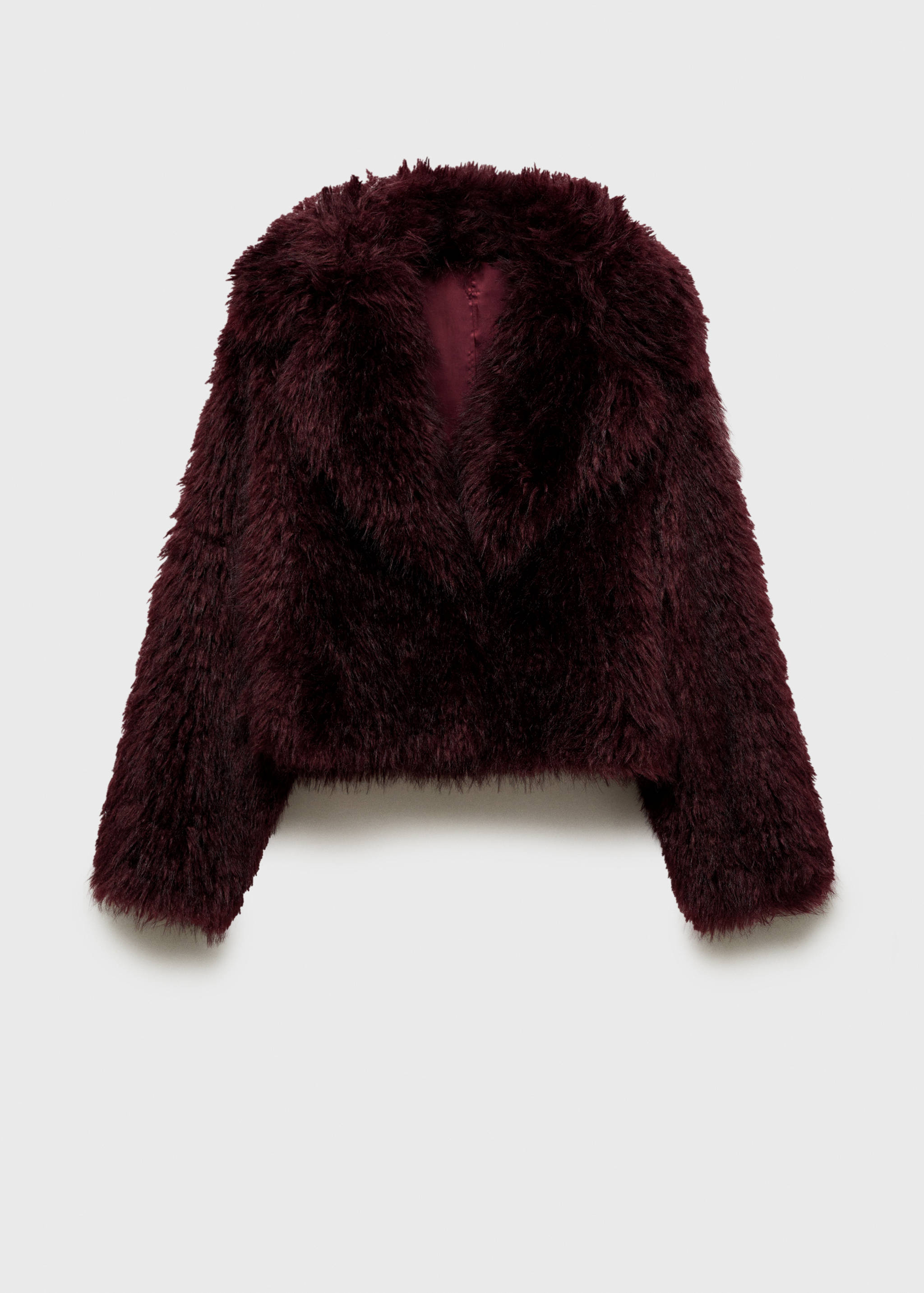 Fur-effect jacket with lapels - Article without model