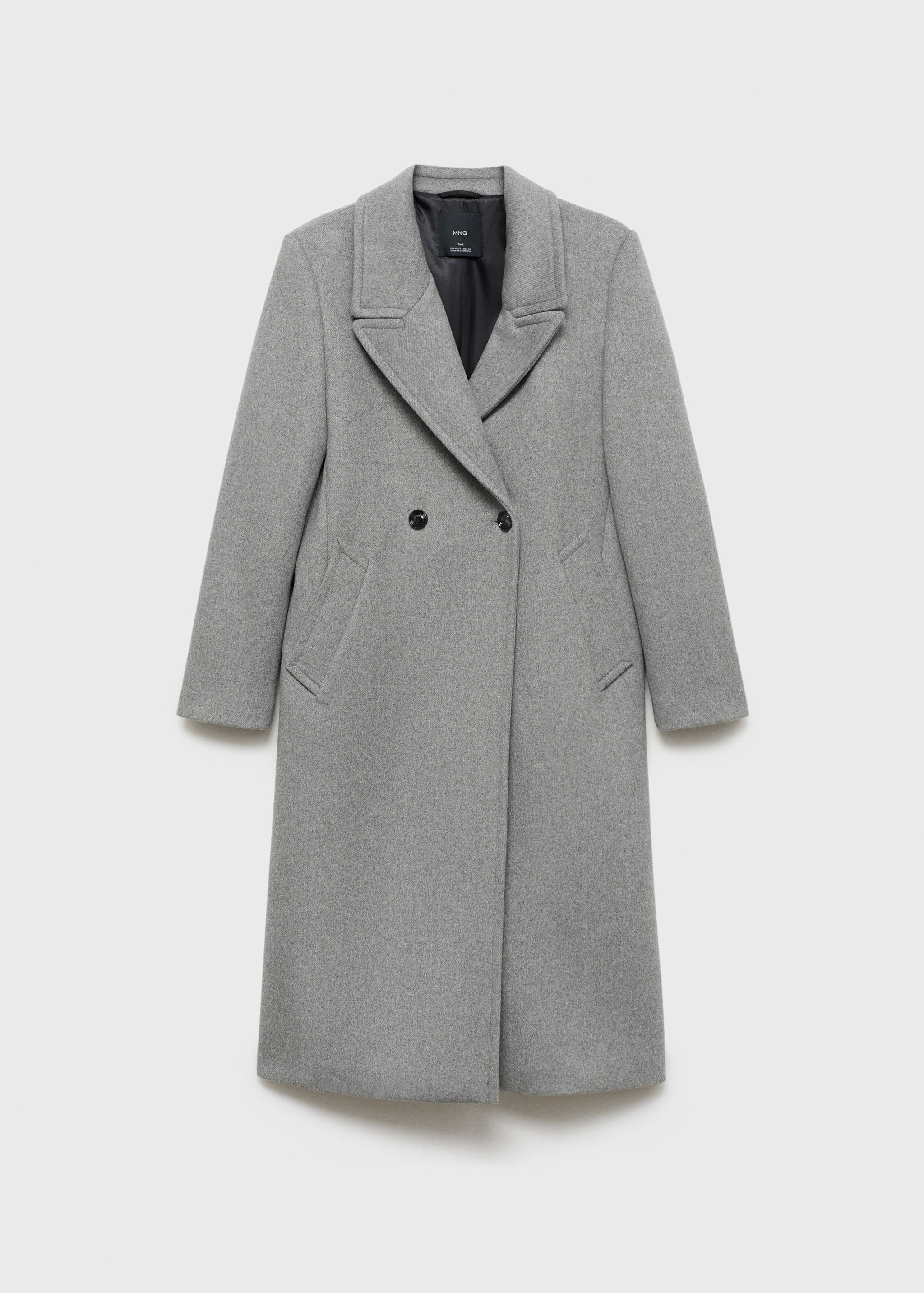 Wool coat with lapels - Article without model