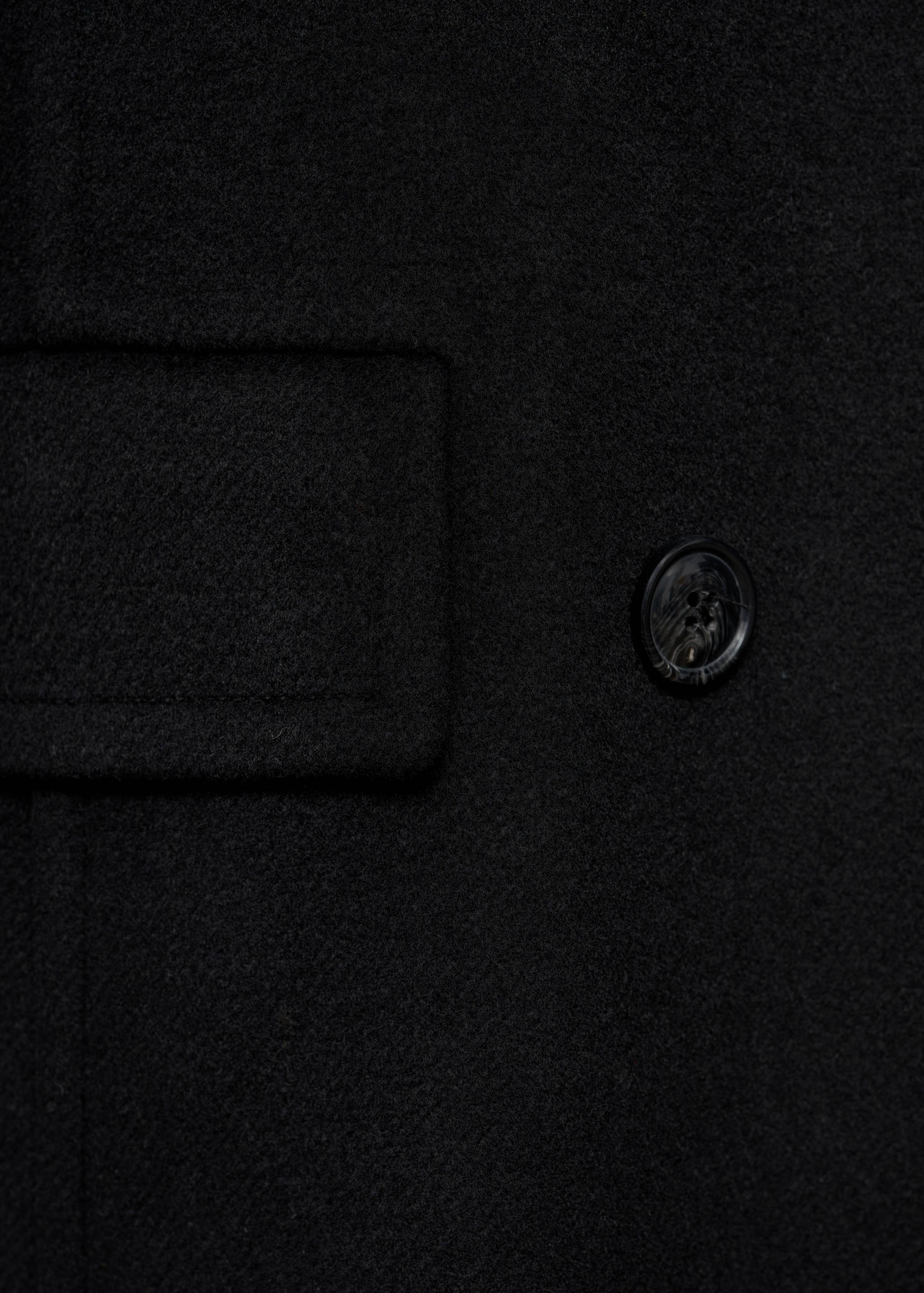 Double-breasted wool blend coat - Details of the article 0