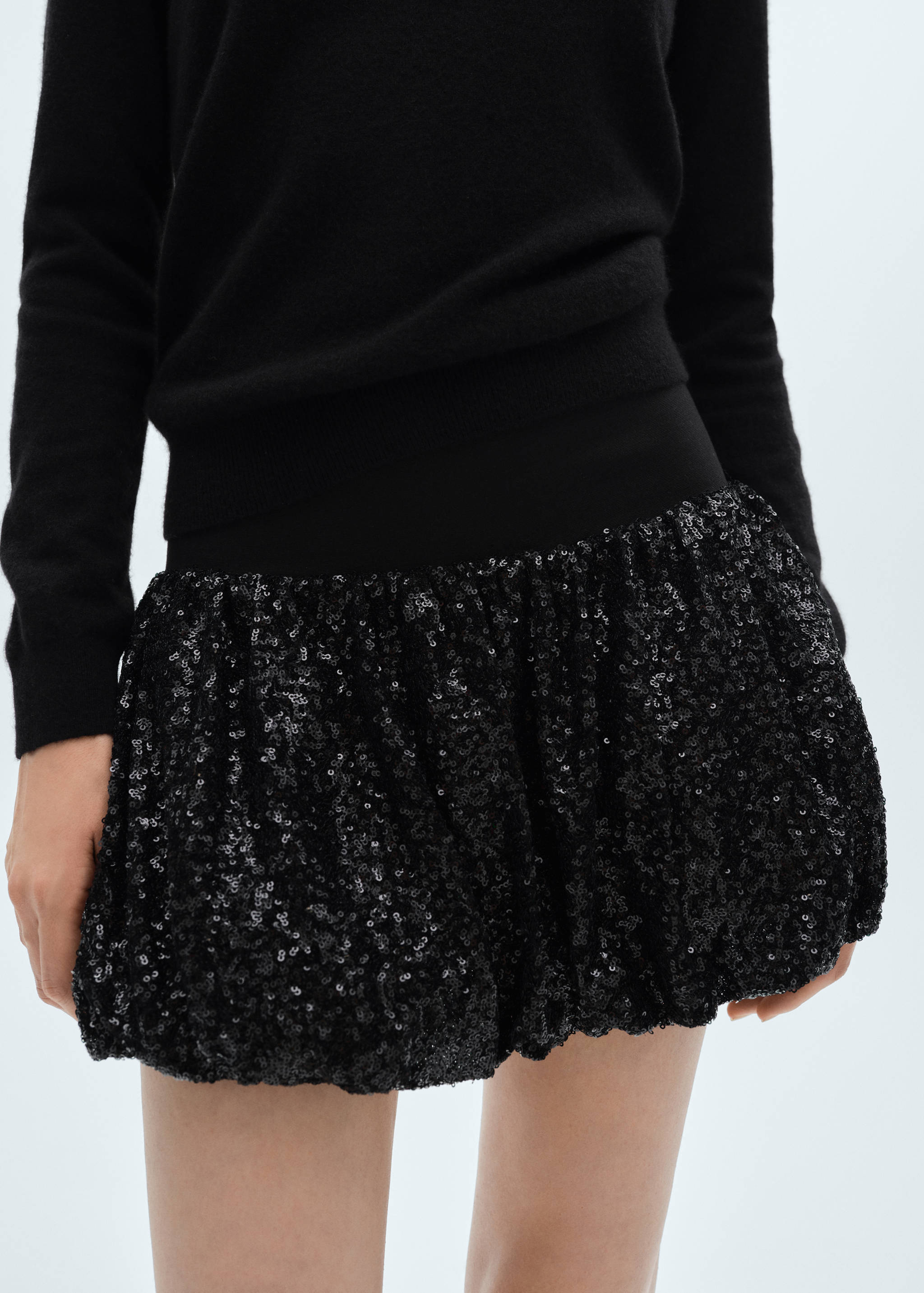 Sequin balloon mini-skirt - Medium plane