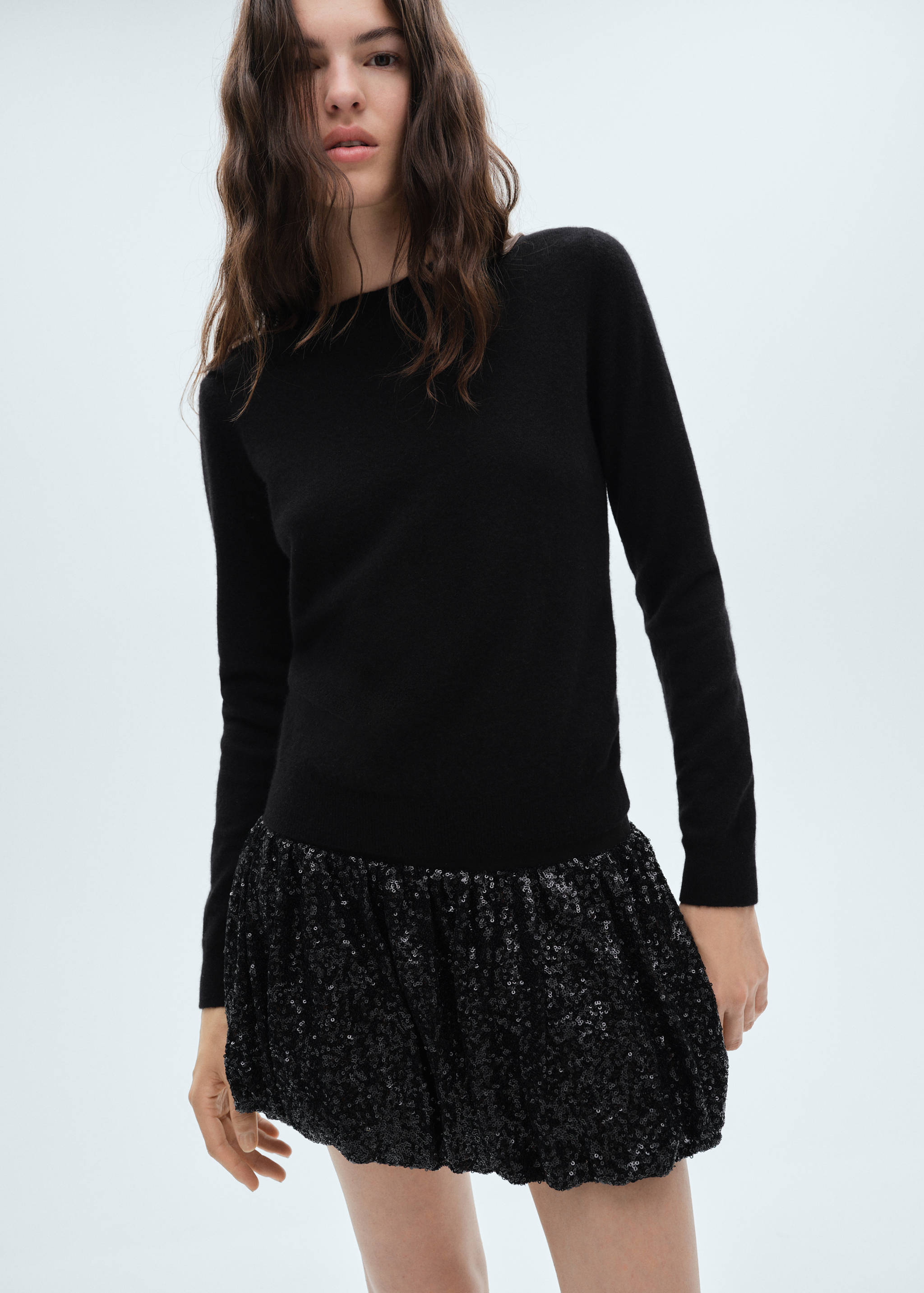 Sequin balloon mini-skirt - Details of the article 1