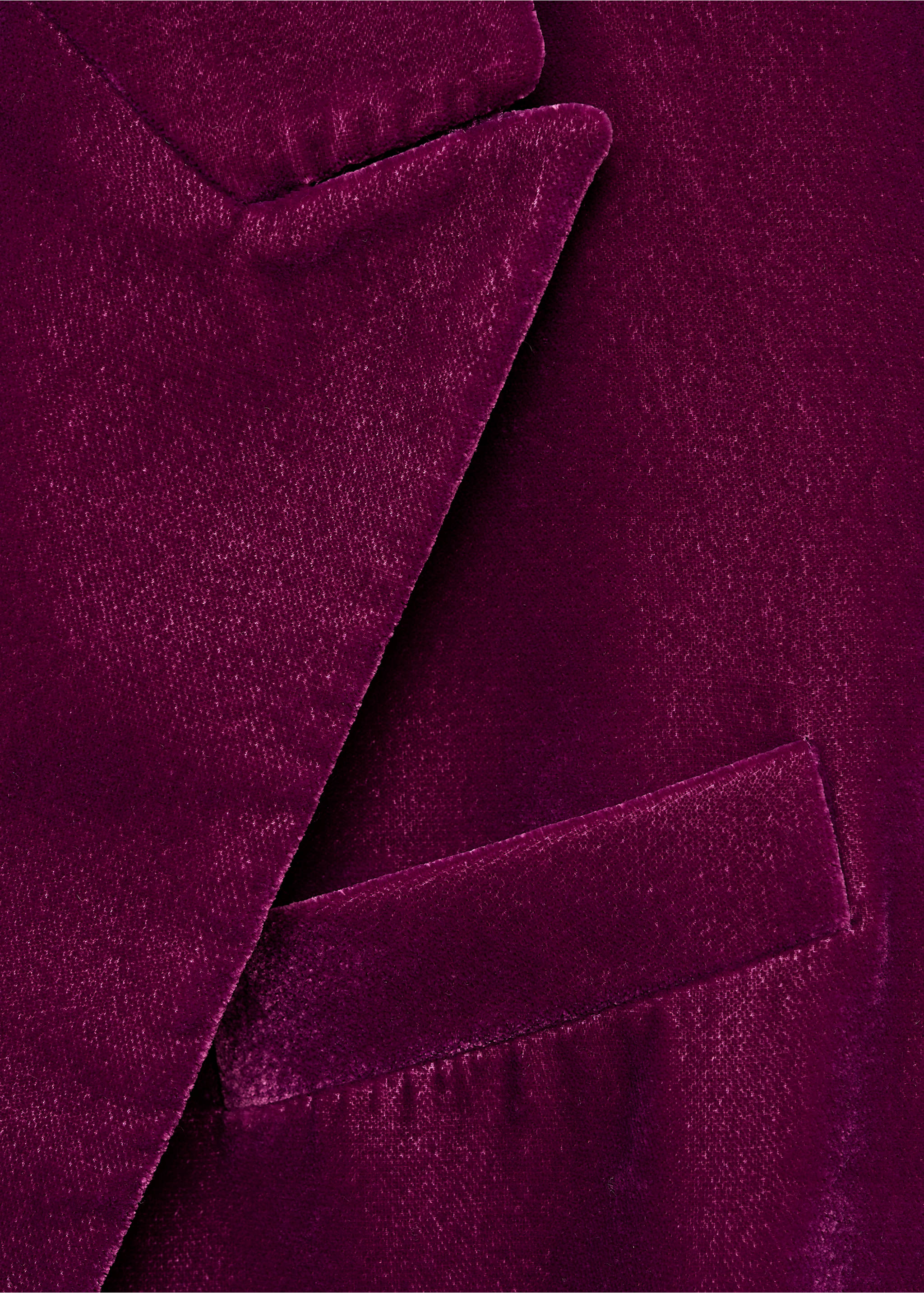 Structured velvet blazer - Details of the article 8, Fuchsia. Ref: 77088273-00.