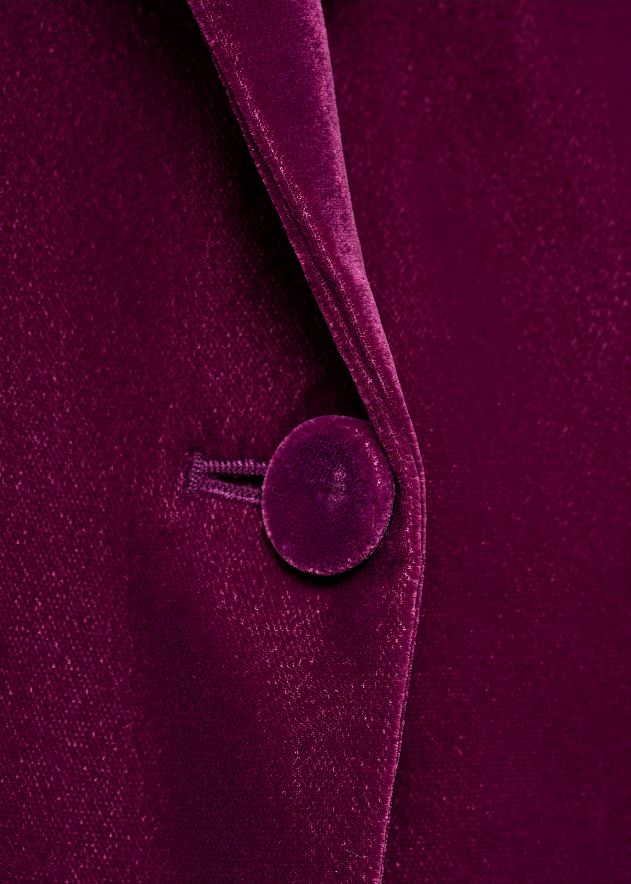 Structured velvet blazer - Details of the article 0, Fuchsia. Ref: 77088273-00.