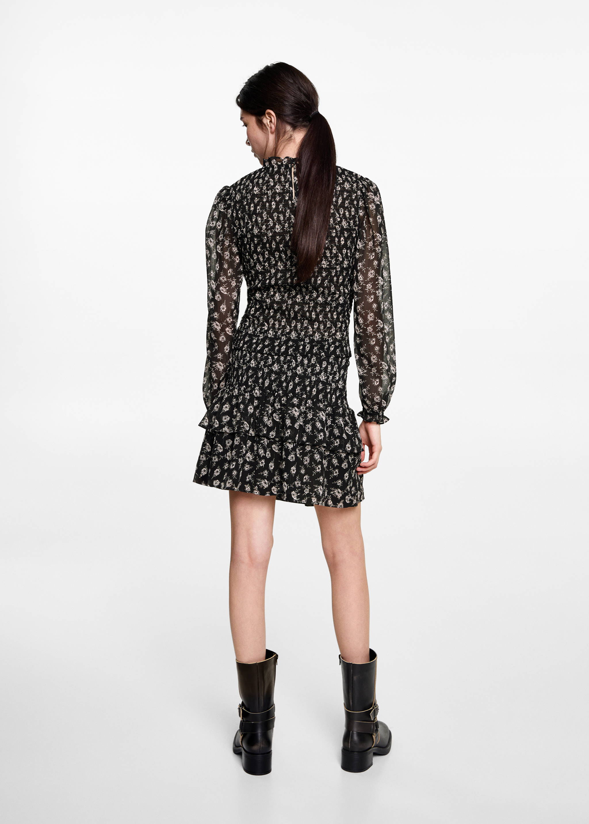 Floral gathered blouse - Reverse of the article