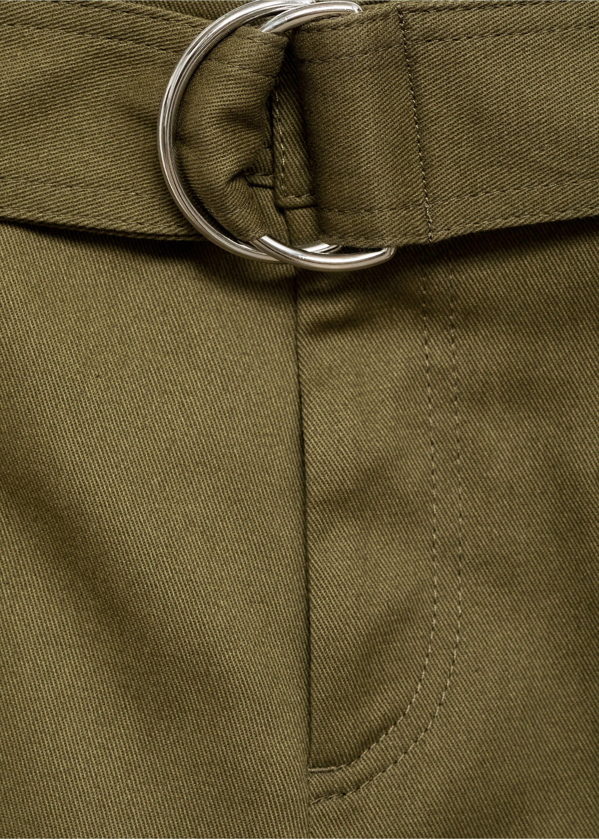 Belt cargo pants - Details of the article 8, Khaki. Ref: 77088282-00.