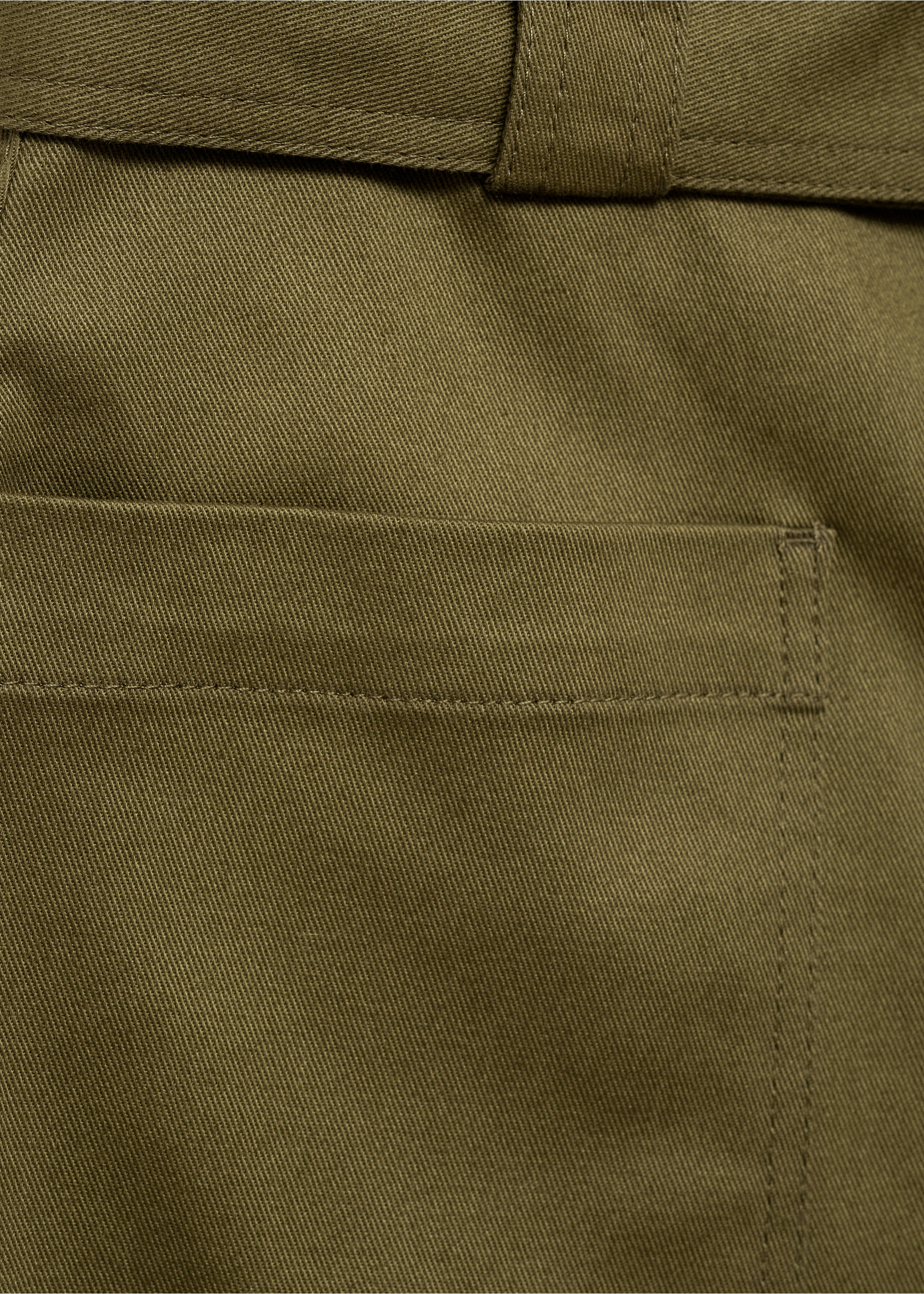 Belt cargo pants - Details of the article 0, Khaki. Ref: 77088282-00.