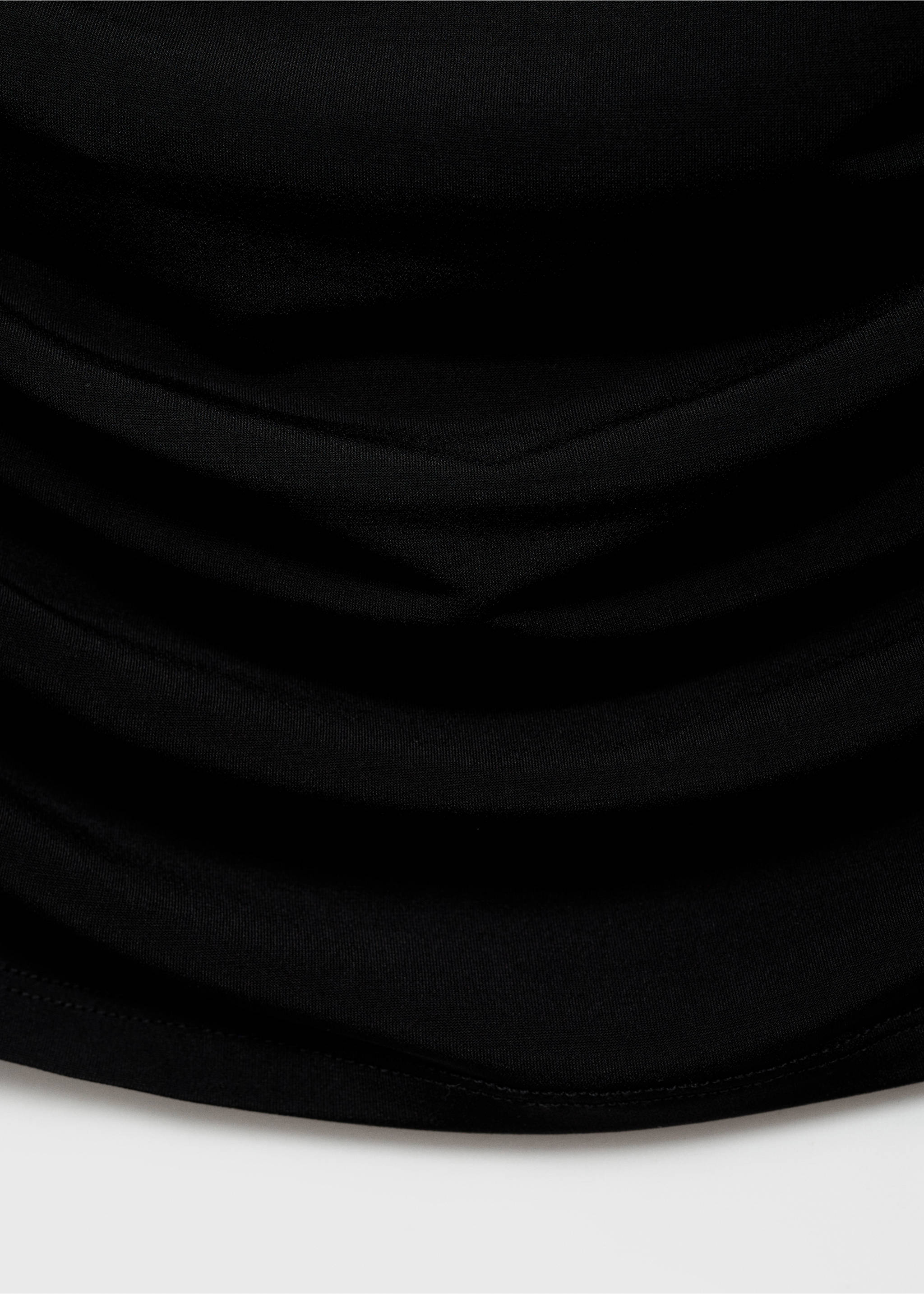 Asymmetrical gathered t-shirt - Details of the article 0, Black. Ref: 77088283-00.