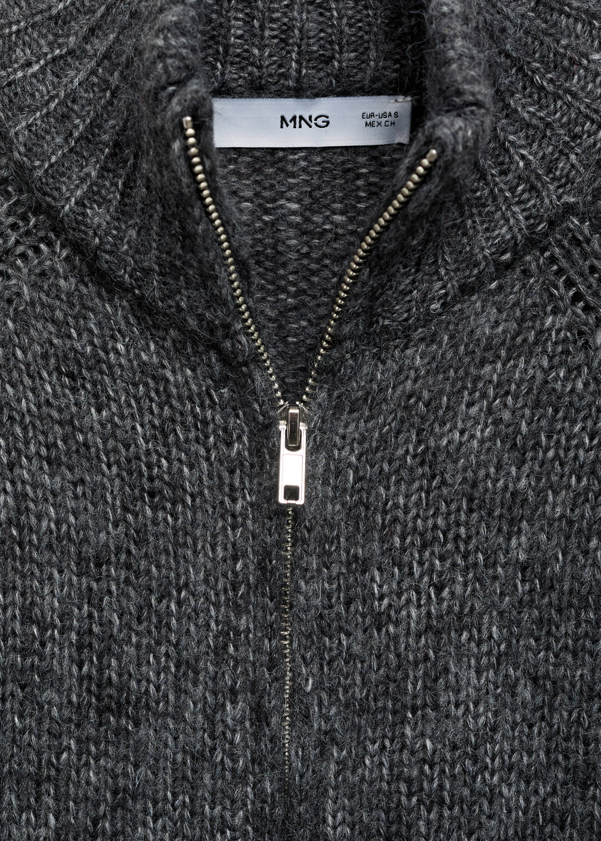 Perkins-neck cardigan with zip - Details of the article 8