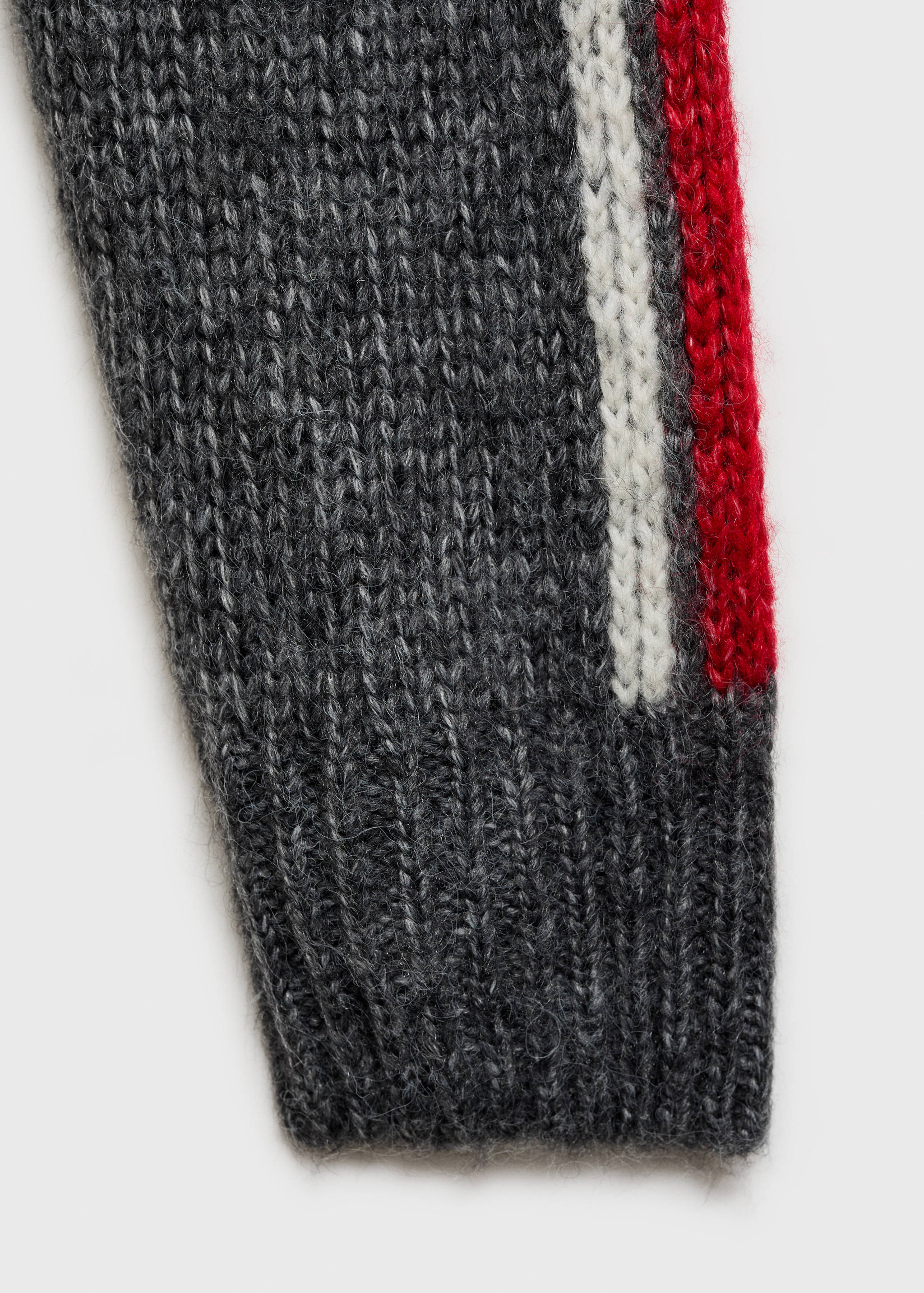 Perkins-neck cardigan with zip - Details of the article 0