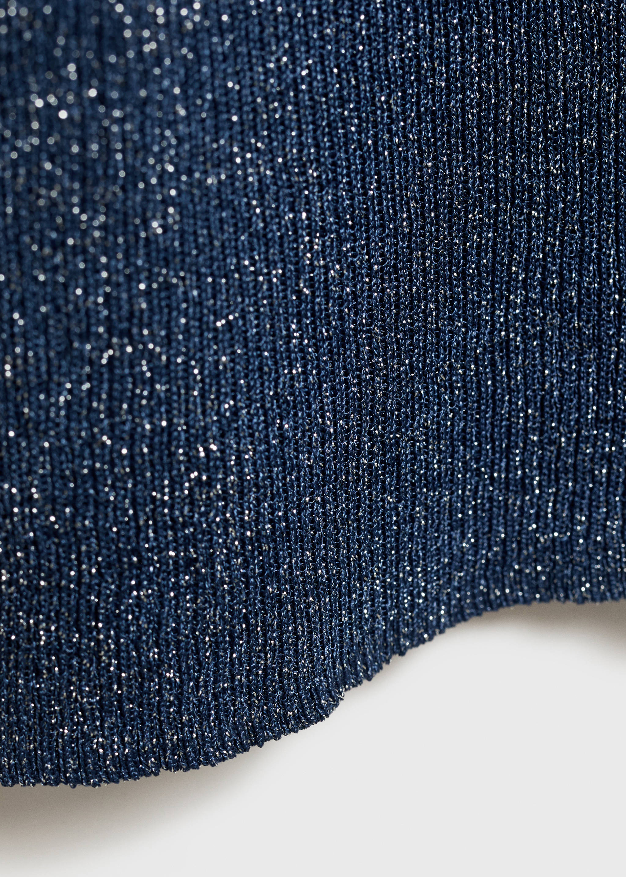 Lurex-Stricktop mit halbhohem Kragen - Detail des Artikels 0