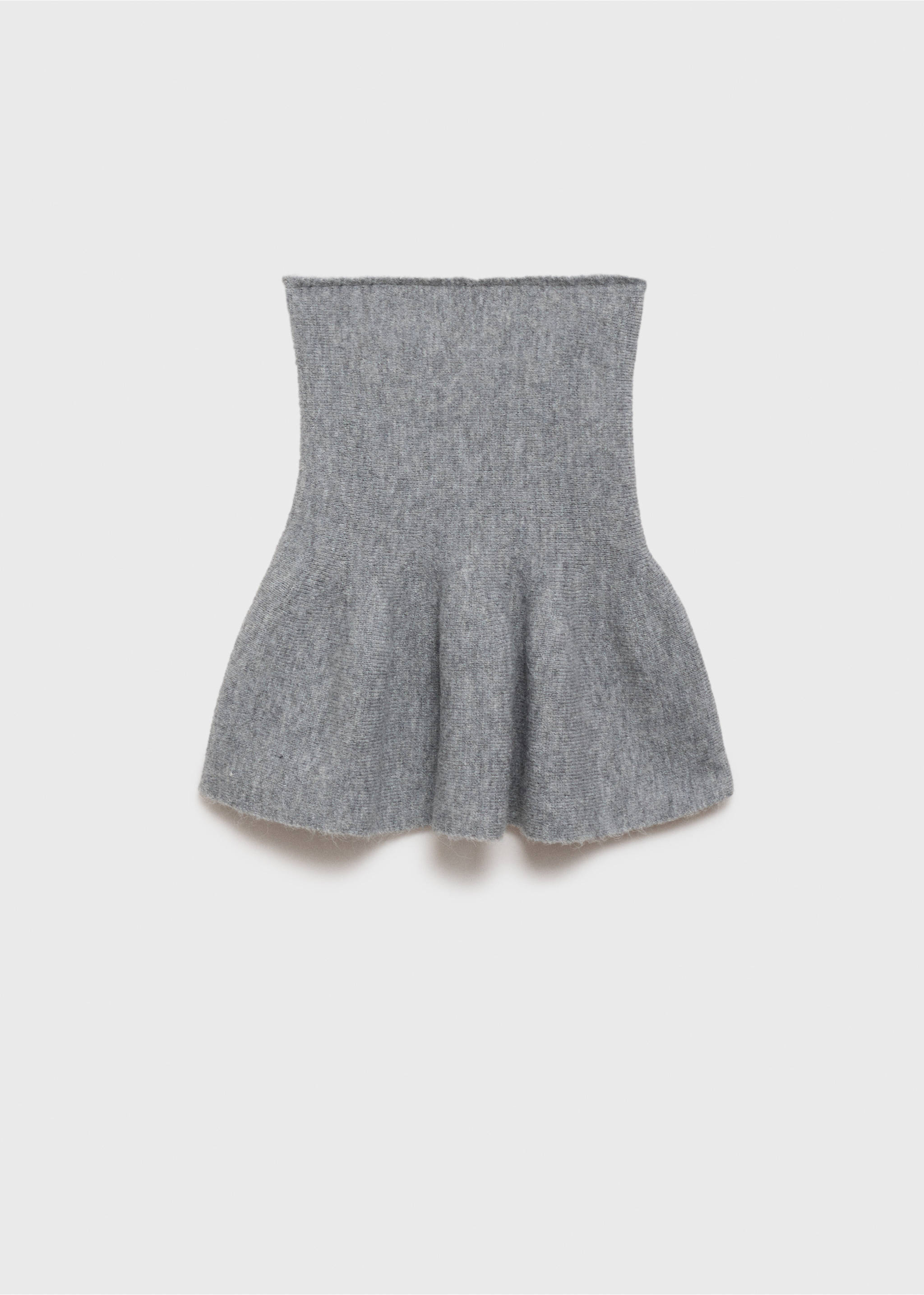 Strapless peplum top - Article without model, Grey. Ref: 77089056-00.