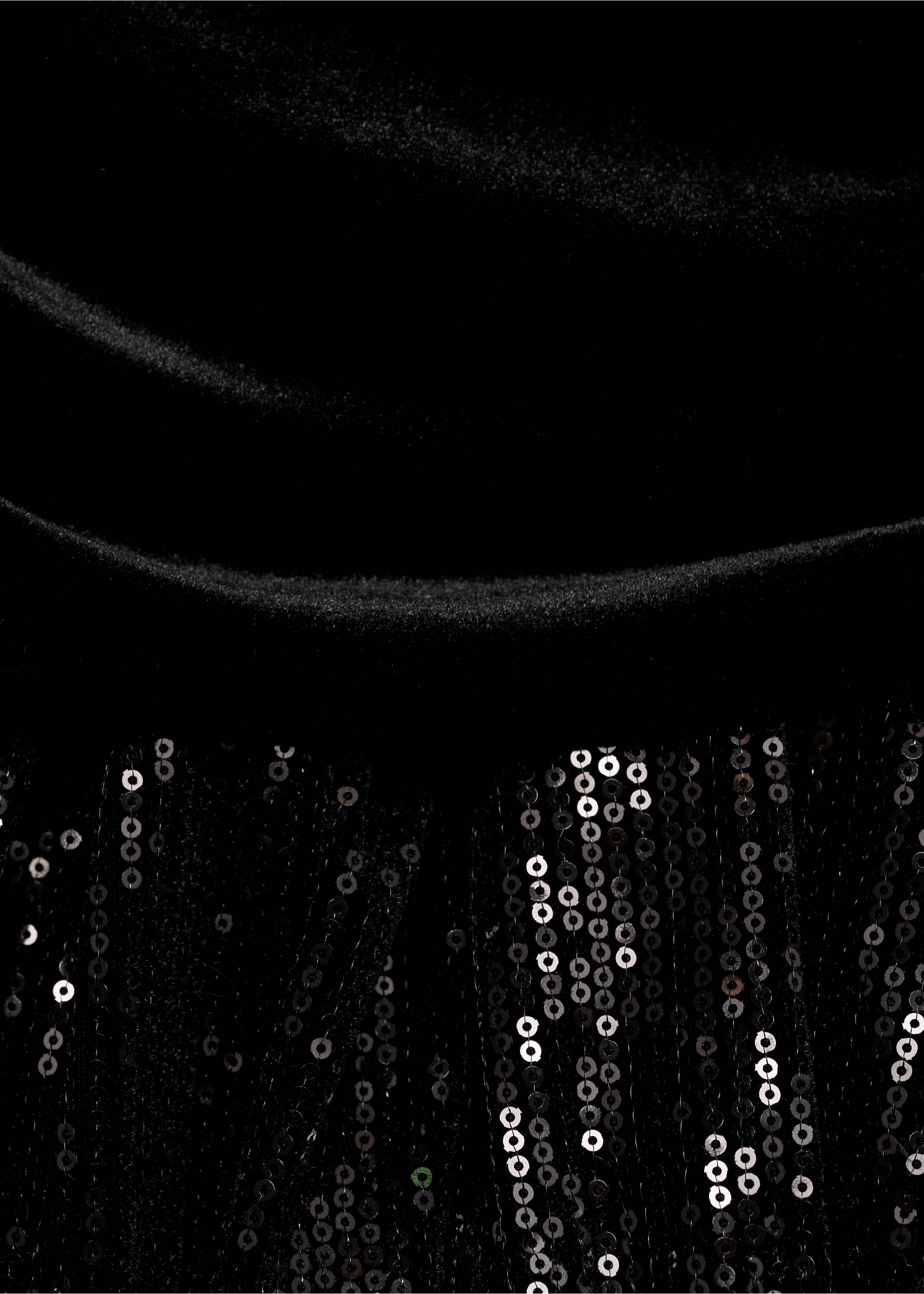 Peplum-Top mit Paillettenbesatz - Detail des Artikels 8, Schwarz. Ref: 77089057-00.