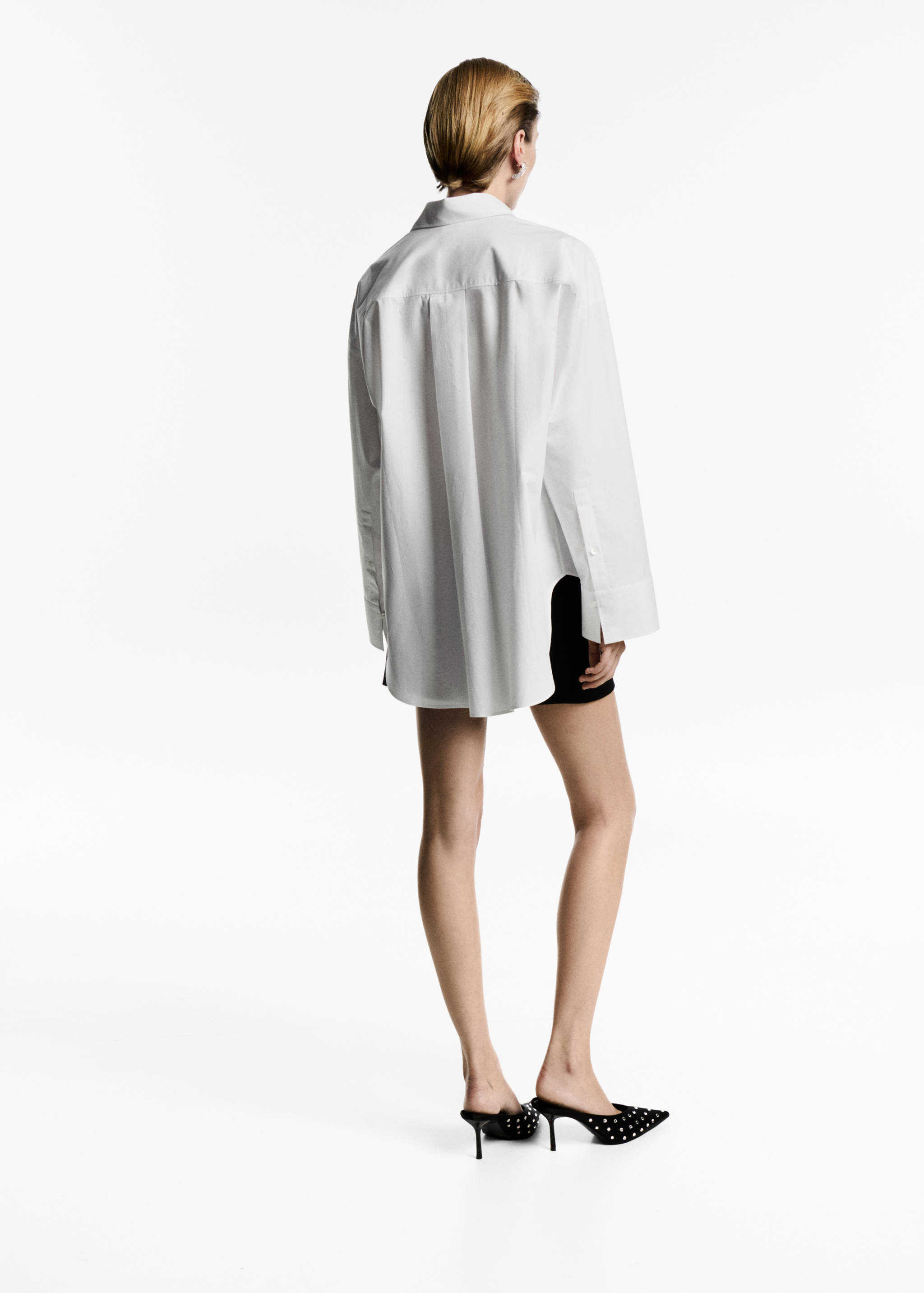 Oversized-Hemd aus 100 % Baumwolle - Rückseite des Artikels