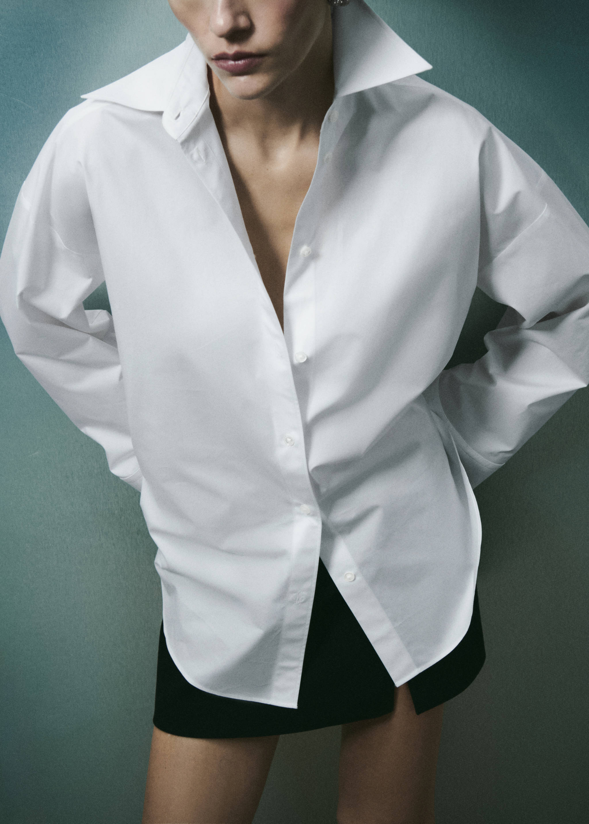 Oversized-Hemd aus 100 % Baumwolle - Detail des Artikels 2