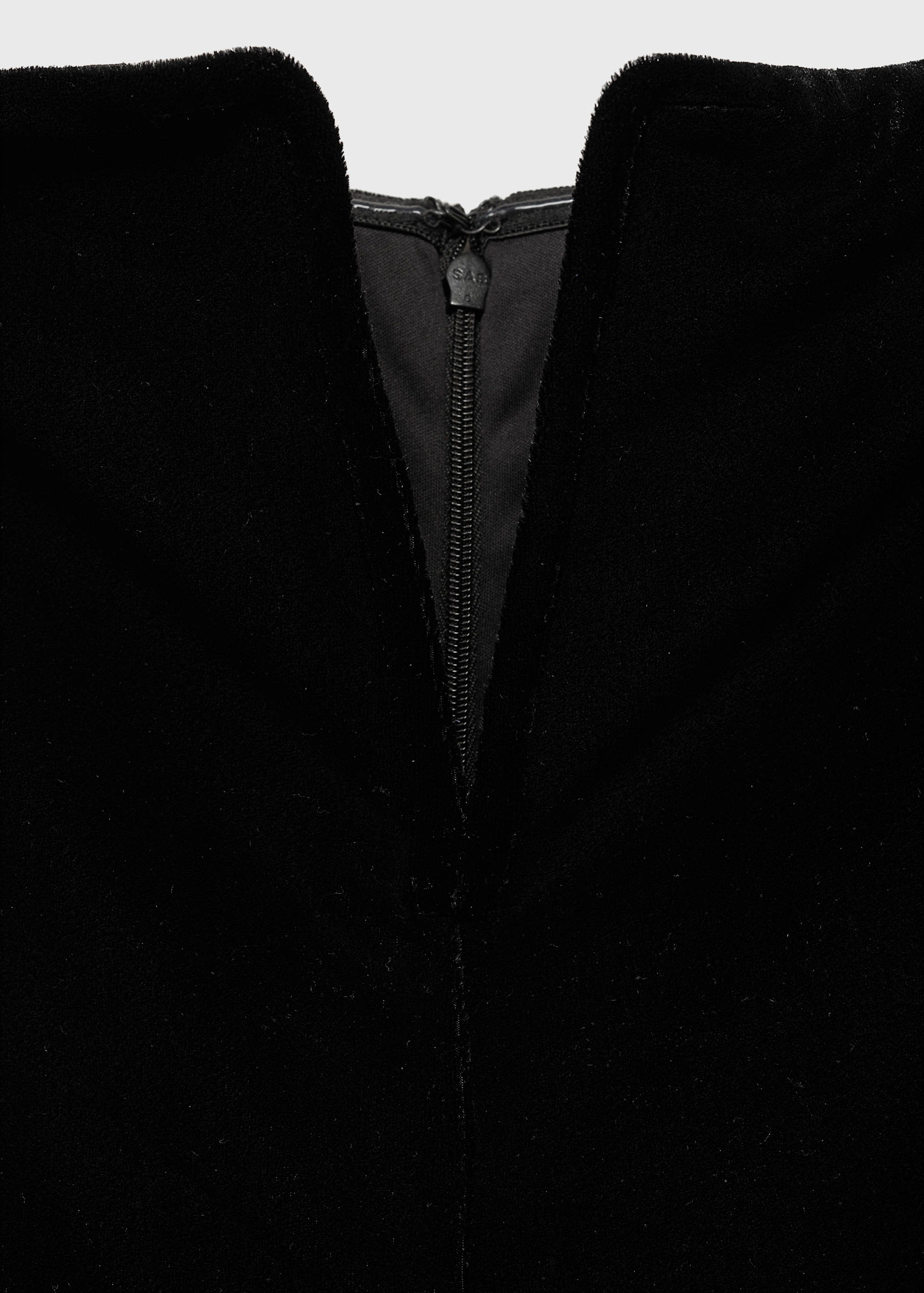 Sametový overal s výstřihem bez ramínek - Detail zboží 8