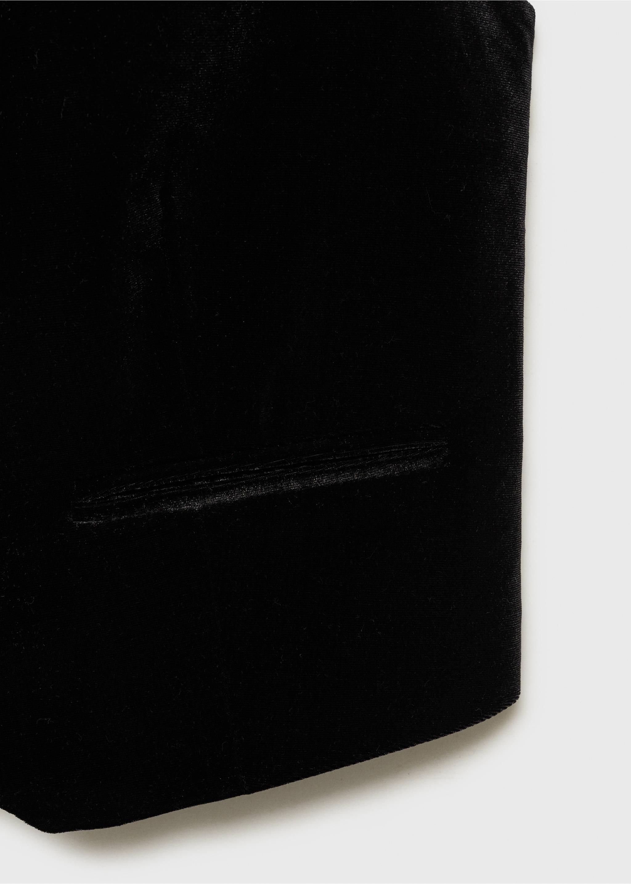 Krótka kamizelka z aksamitu - Szczegóły artykułu 0, Czarny. Ref: 77089065-00.