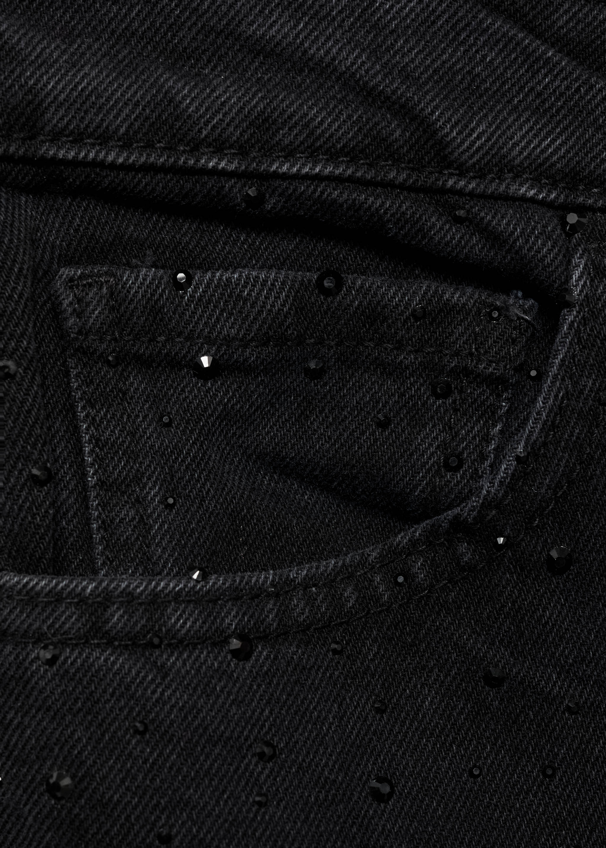 Jeans rectos detalle strass - Detalle del artículo 8