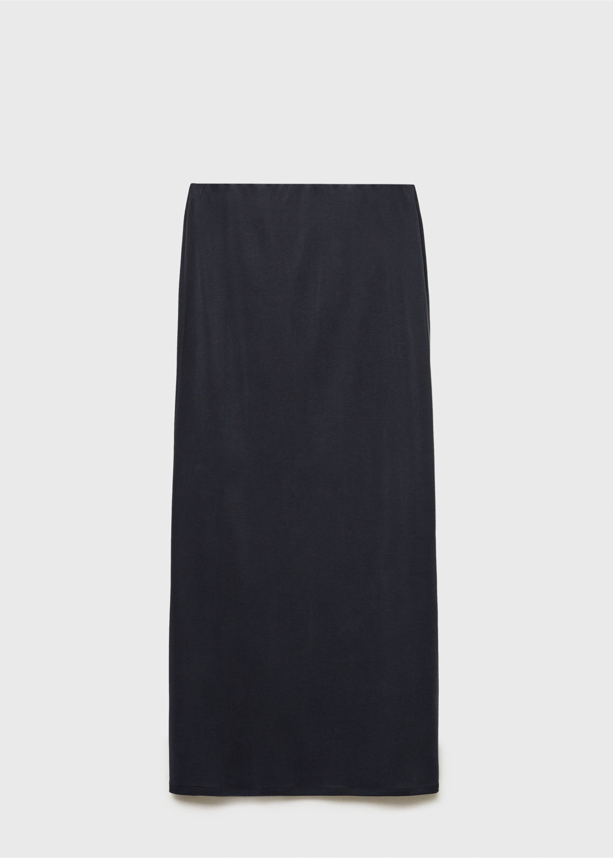 Long knitted skirt - Article without model, Blue. Ref: 77089074-00.