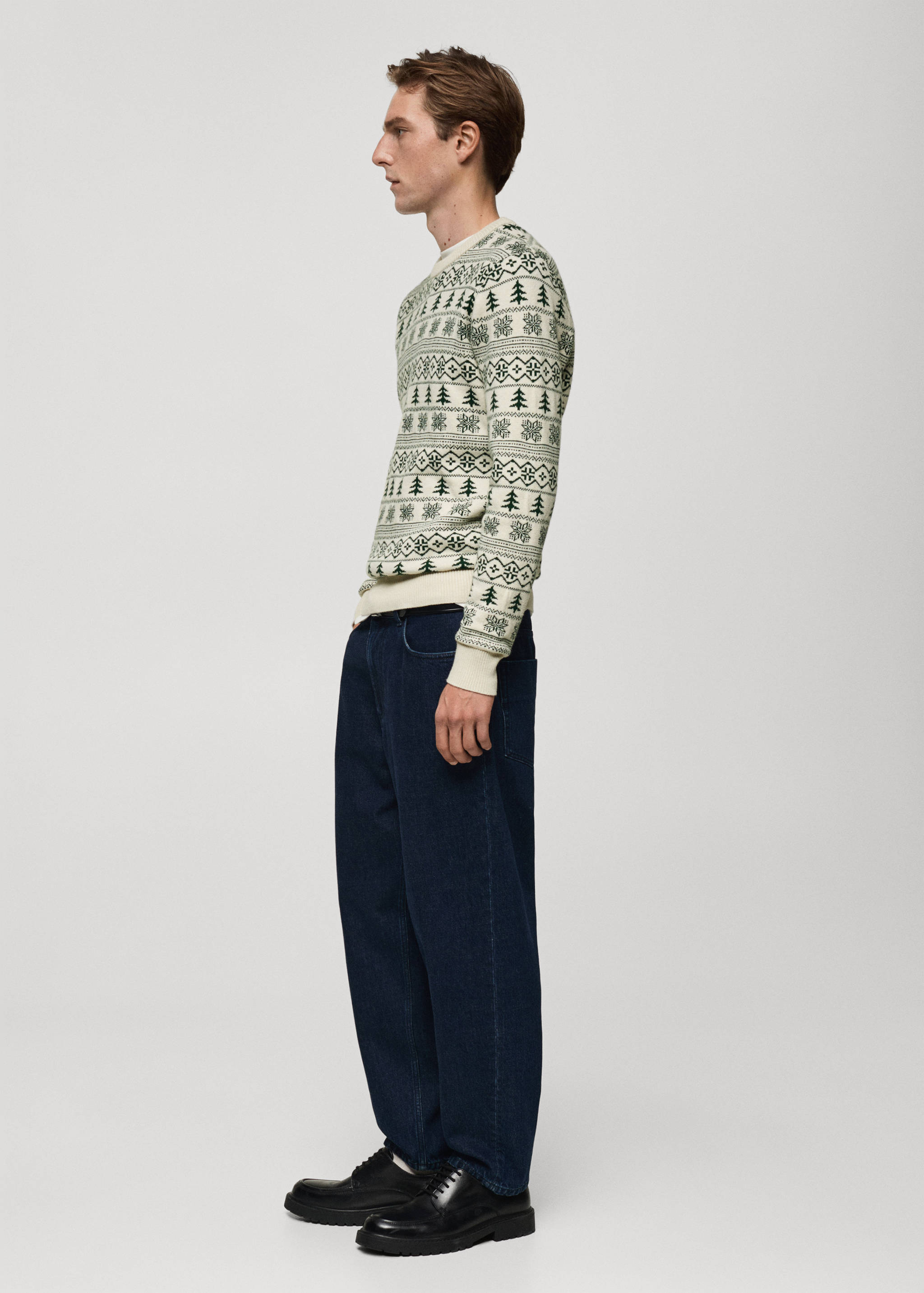 Strickpullover mit Weihnachtsprint - Detail des Artikels 2