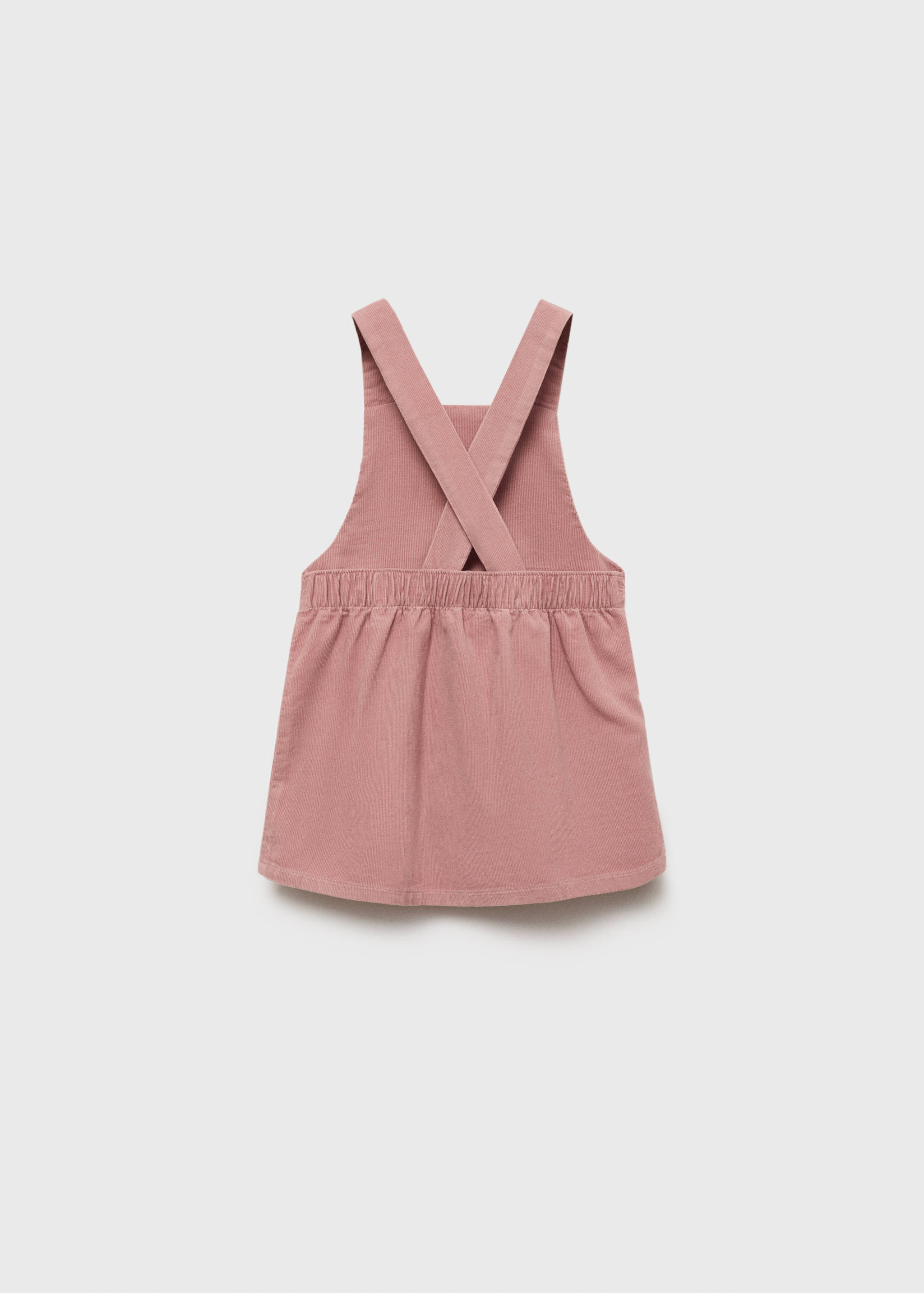 Buttoned micro-corduroy pinafore dress - Reverse of the article
