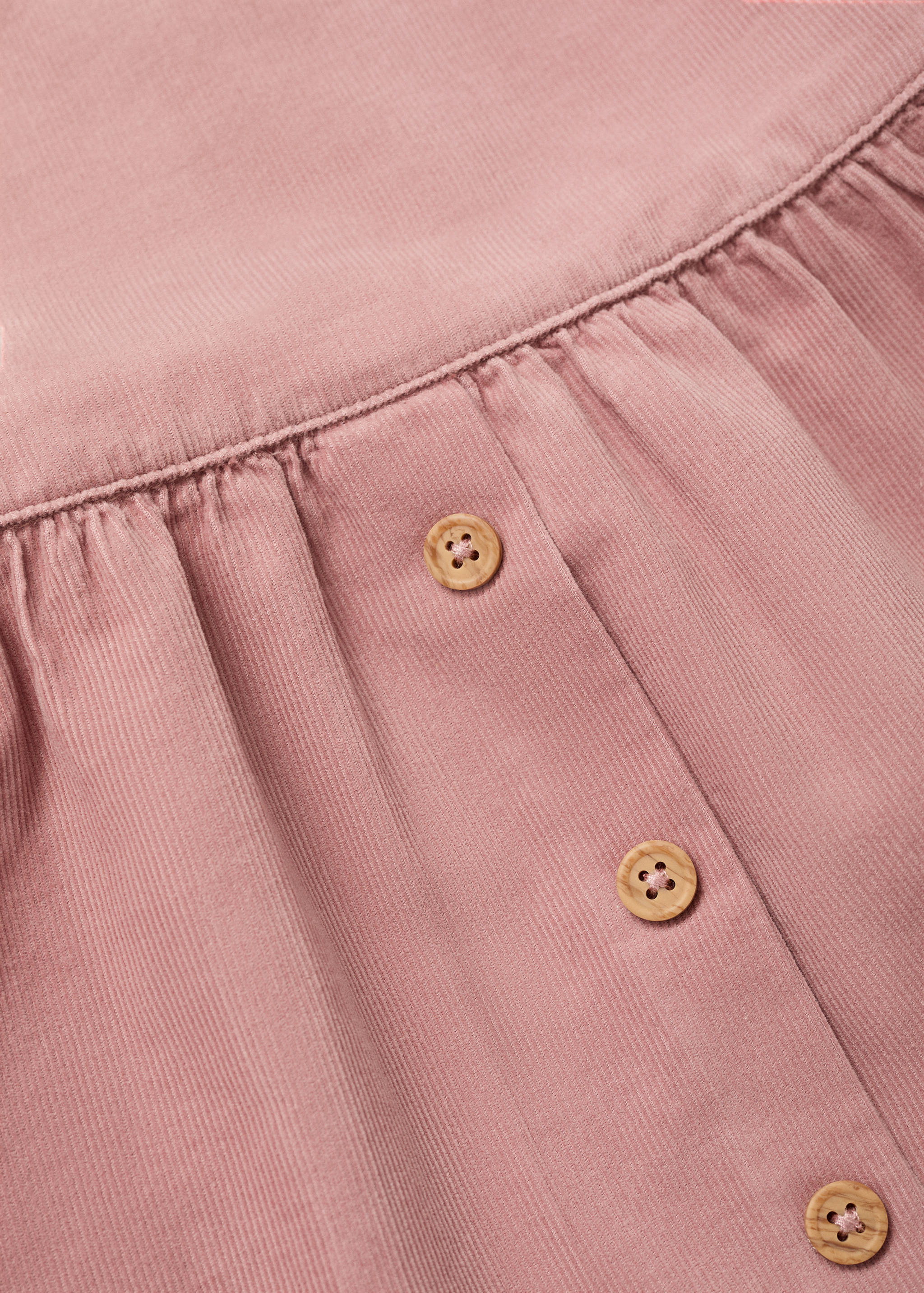 Buttoned micro-corduroy pinafore dress - Details of the article 8