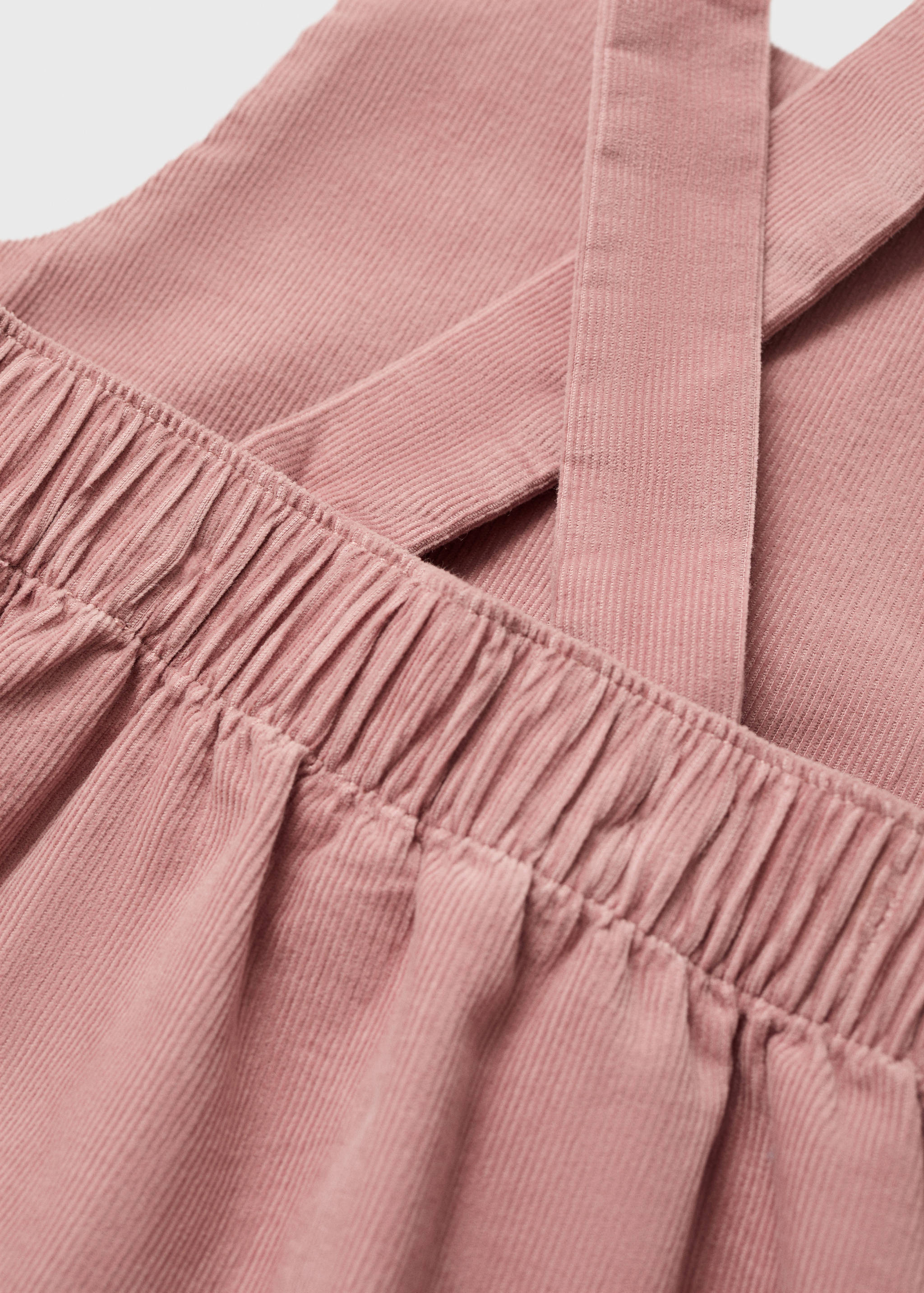 Buttoned micro-corduroy pinafore dress - Details of the article 0