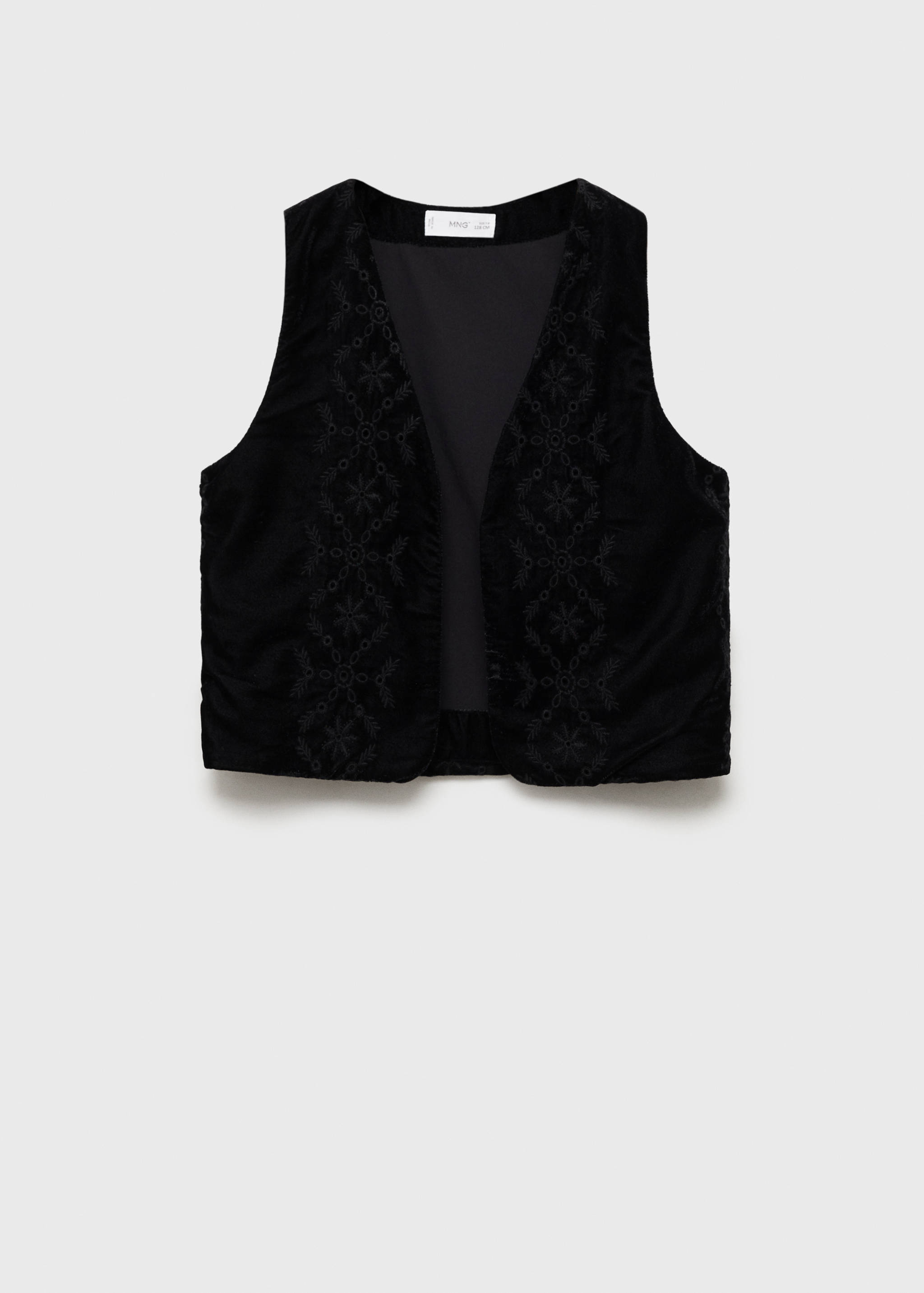 Embroidered velvet waistcoat - Article without model