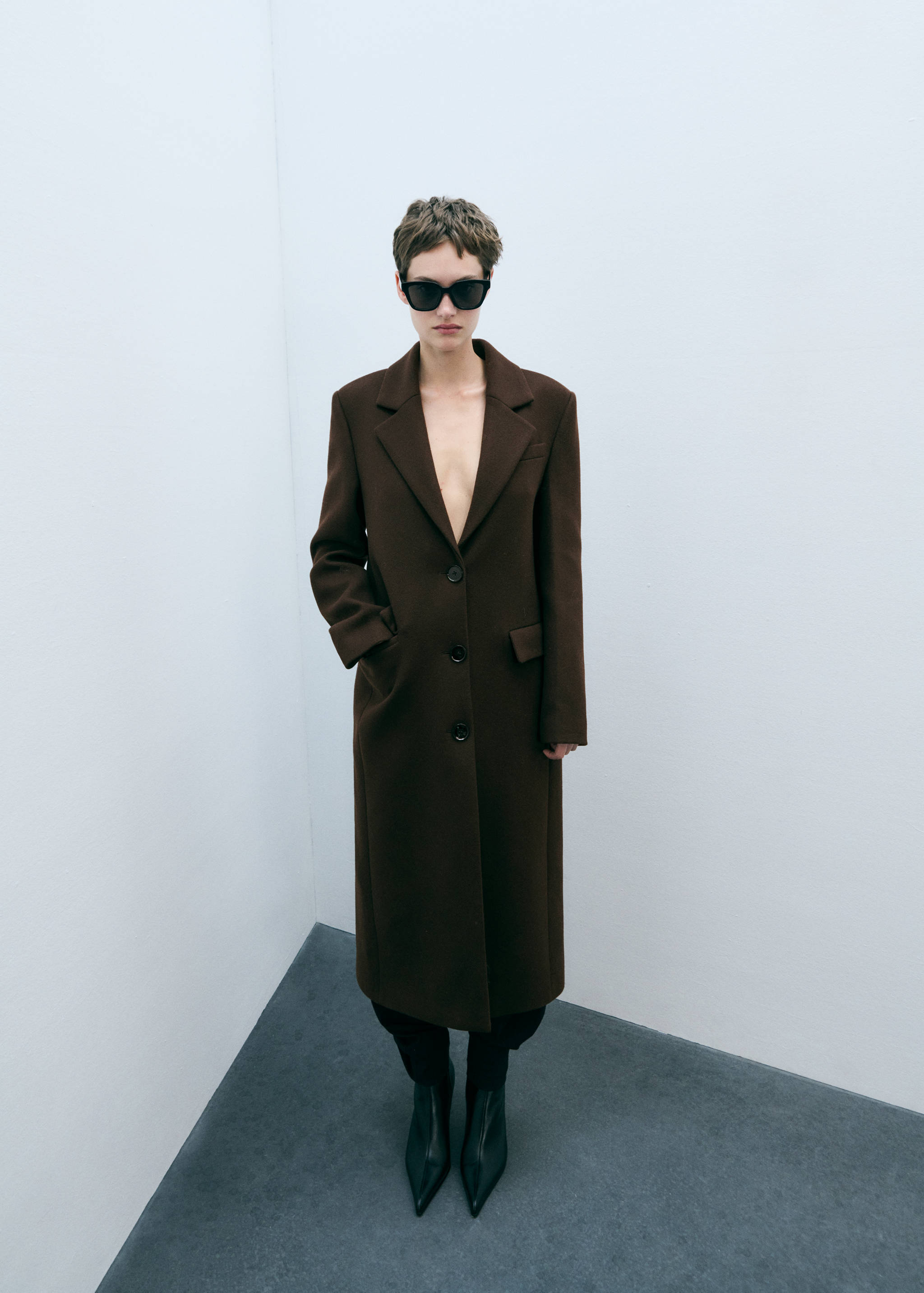 Long structured wool coat - Details of the article 6