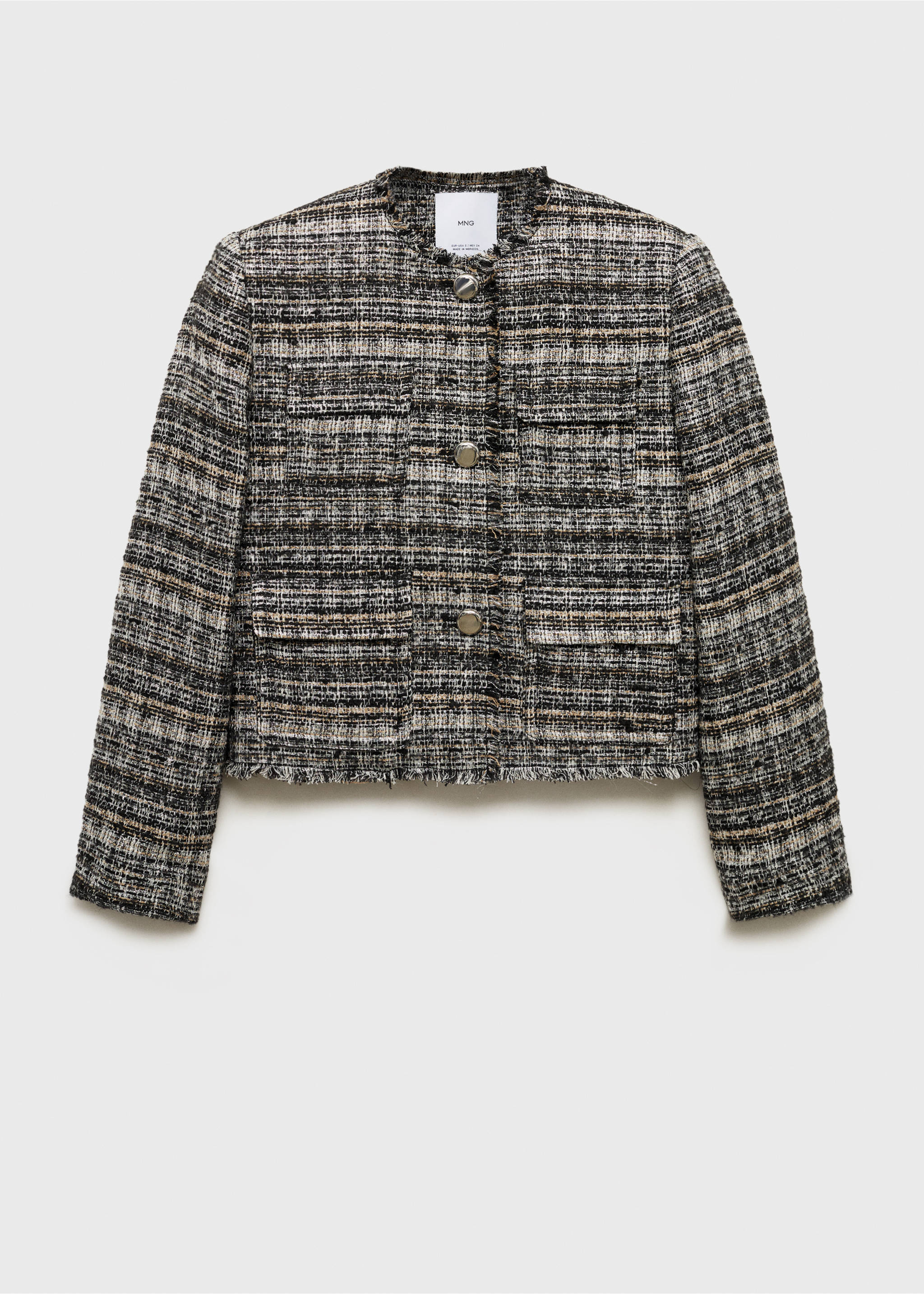 Chaqueta tweed botones metálicos - Artículo sin modelo, Negro. Ref: 77089245-00.