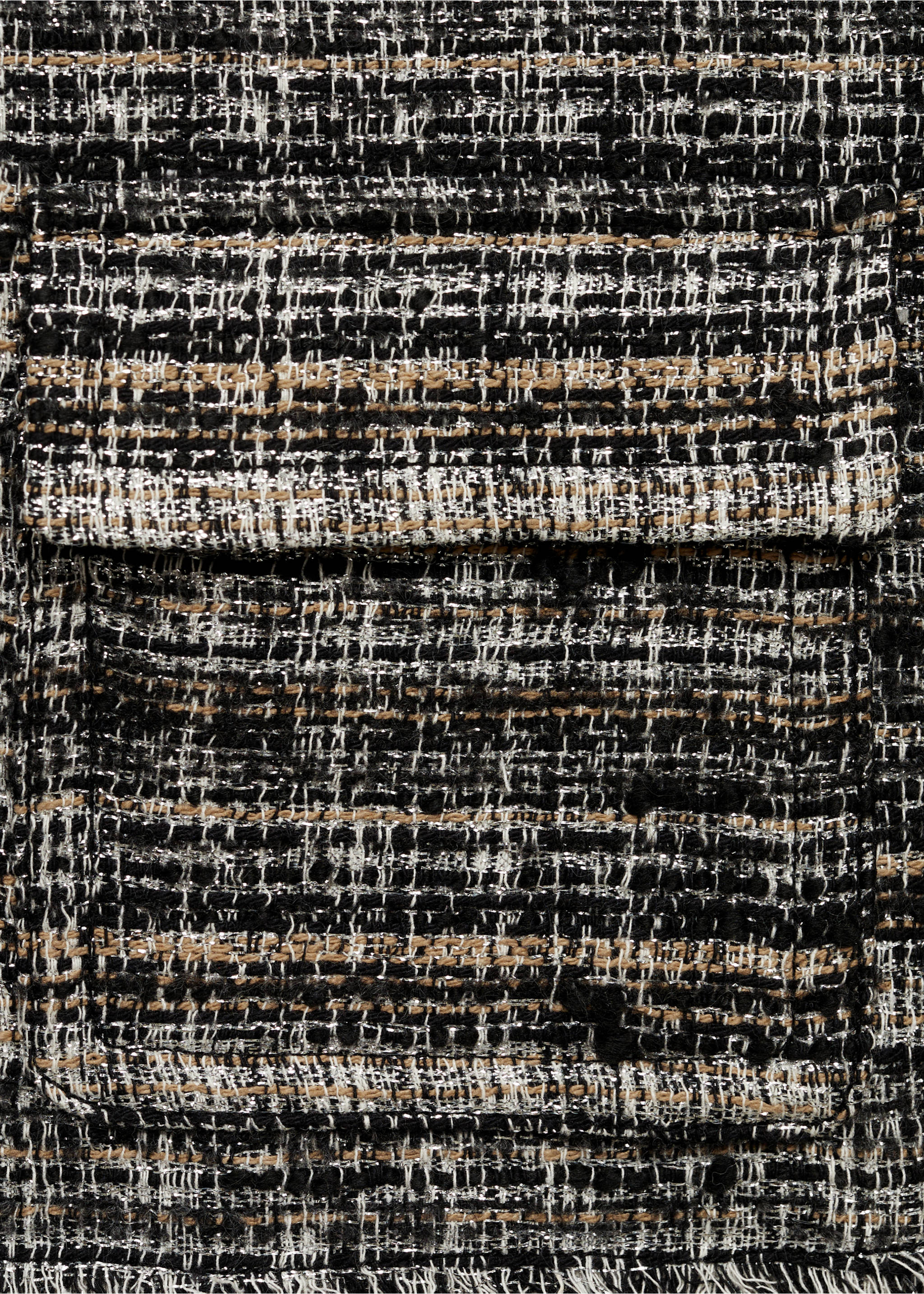 Chaqueta tweed botones metálicos - Detalle del artículo 0, Negro. Ref: 77089245-00.